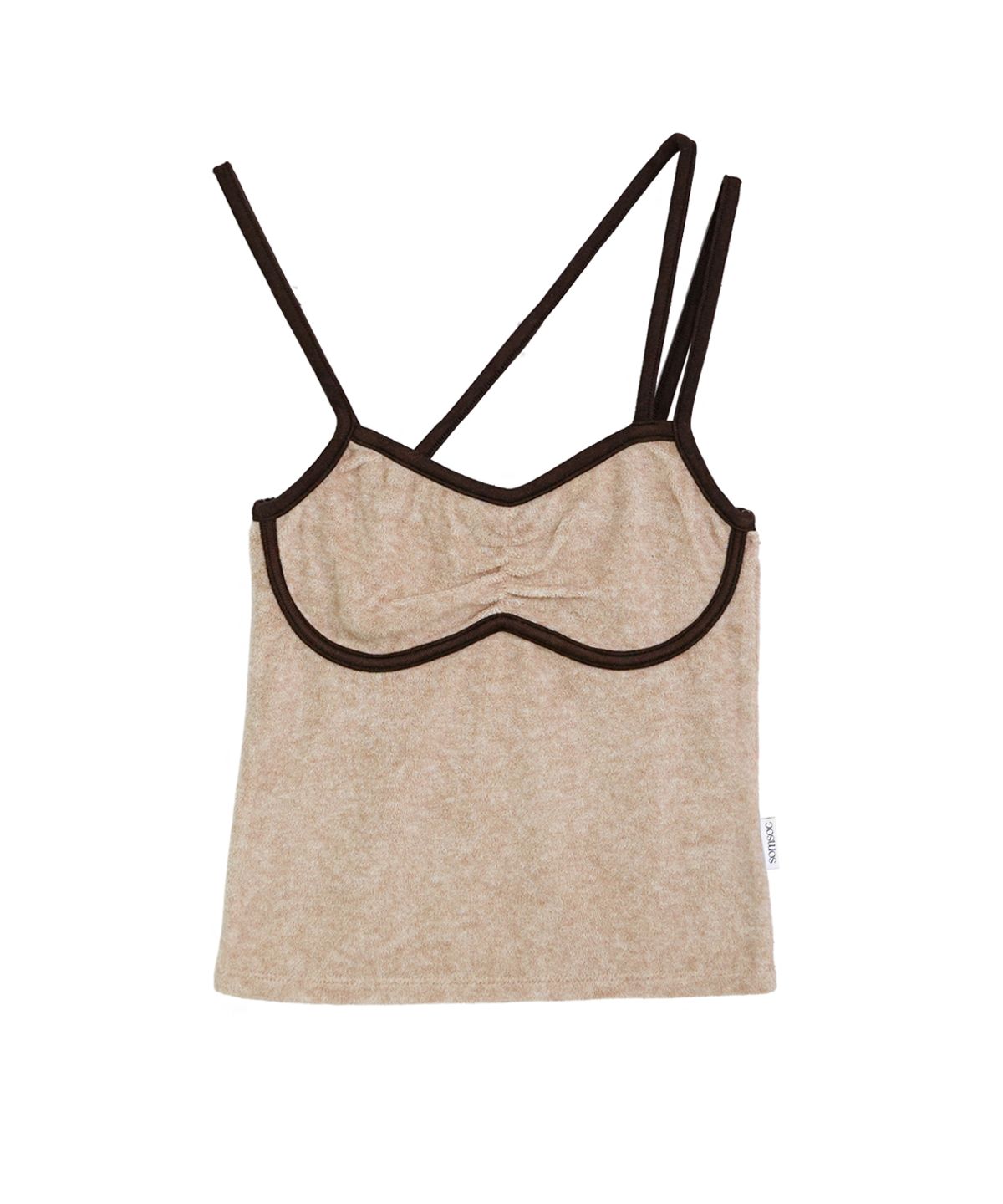 솜속(SOMSOC) DELL TERRY SLEEVELESS TOP_BEIGE