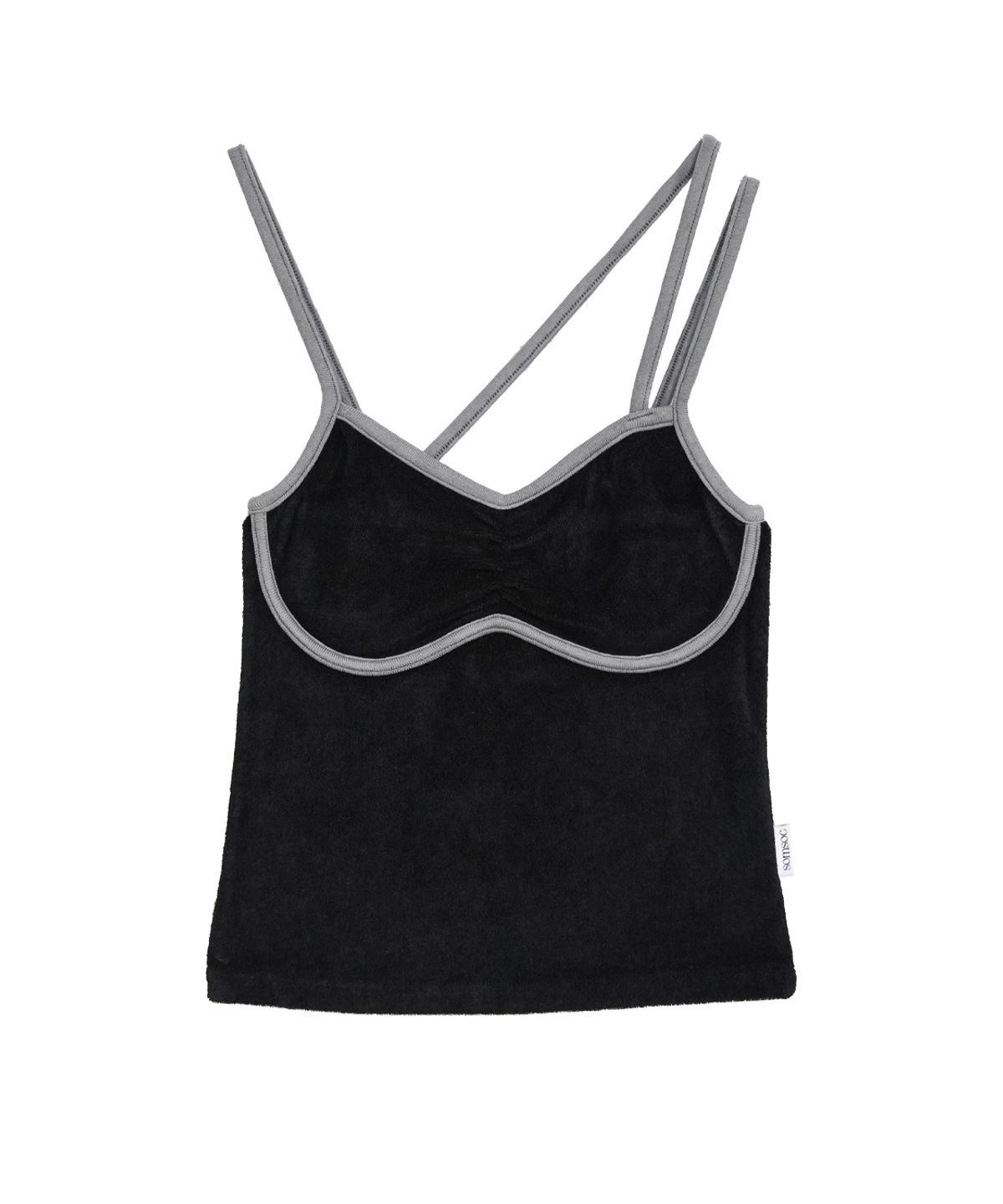 솜속(SOMSOC) DELL TERRY SLEEVELESS TOP_BLACK