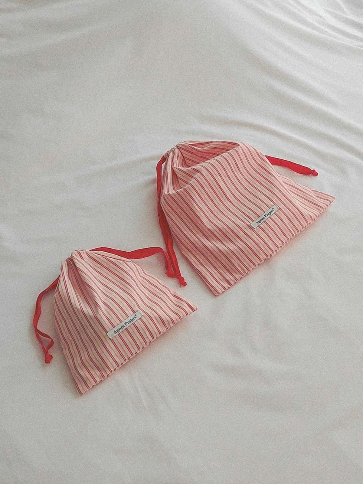 아그네스프로젝트(AGNES PROJECT) 파자마스트링파우치 스트로베리레드(2size)