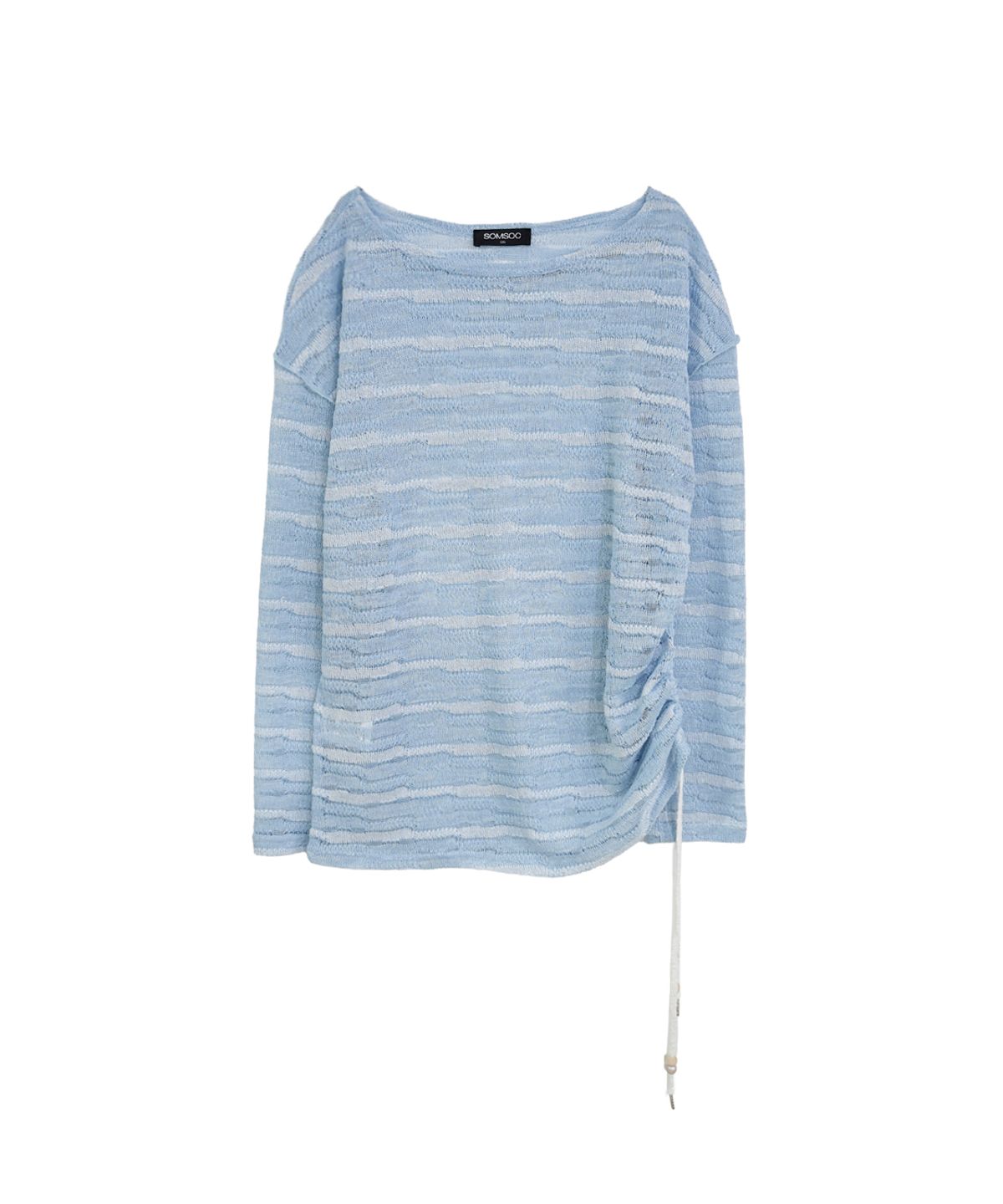 솜속(SOMSOC) ALLIE LACE KNITTED TOP_SKY BLUE