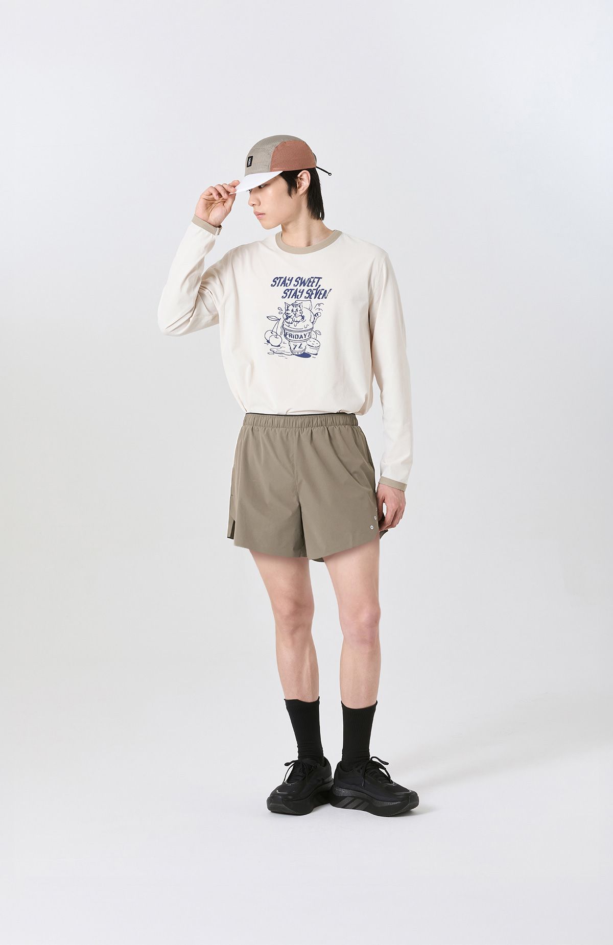 프라이데이세븐(FRIDAYSEVEN) 러닝쇼츠 Ventra Run Shorts 5인치 be (Brief) mens