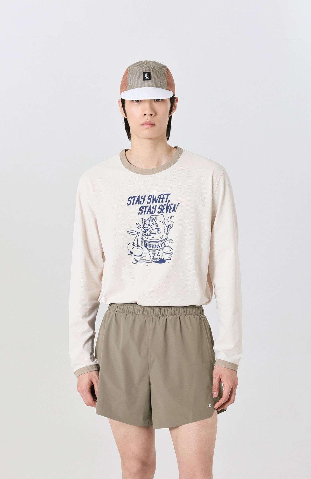 프라이데이세븐(FRIDAYSEVEN) 러닝쇼츠 Ventra Run Shorts 5인치 be (Brief) mens