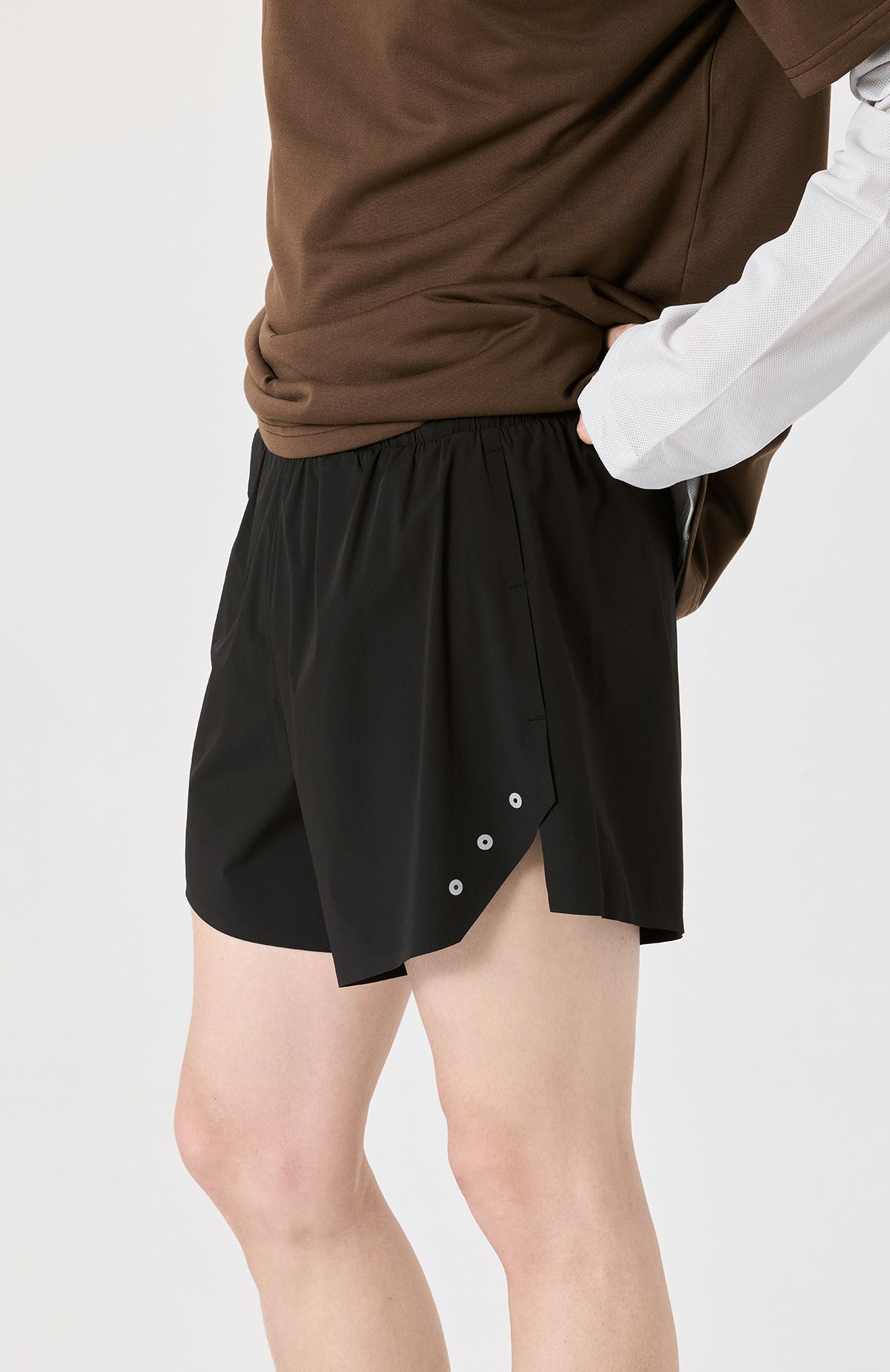 프라이데이세븐(FRIDAYSEVEN) 러닝쇼츠 Ventra Run Shorts 5인치 bk (Brief) mens