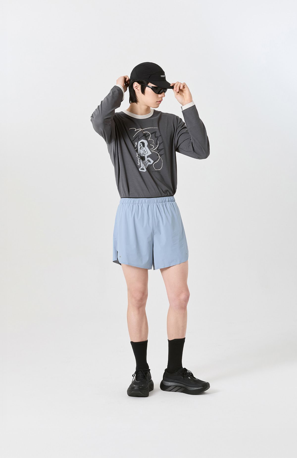 프라이데이세븐(FRIDAYSEVEN) 러닝쇼츠 Ventra Run Shorts 5인치 bl (Brief) mens