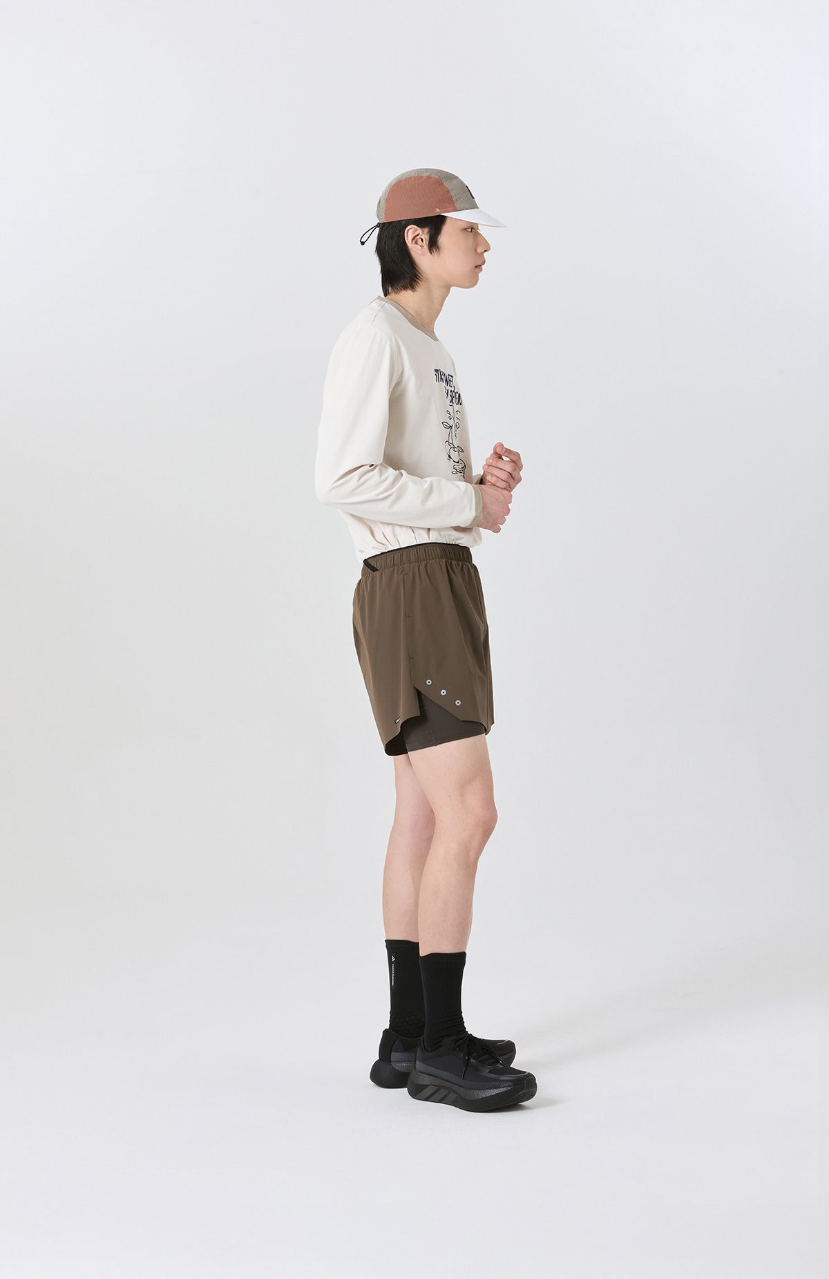 프라이데이세븐(FRIDAYSEVEN) 러닝쇼츠 Ventra Run Shorts 5인치 br (2in1) mens