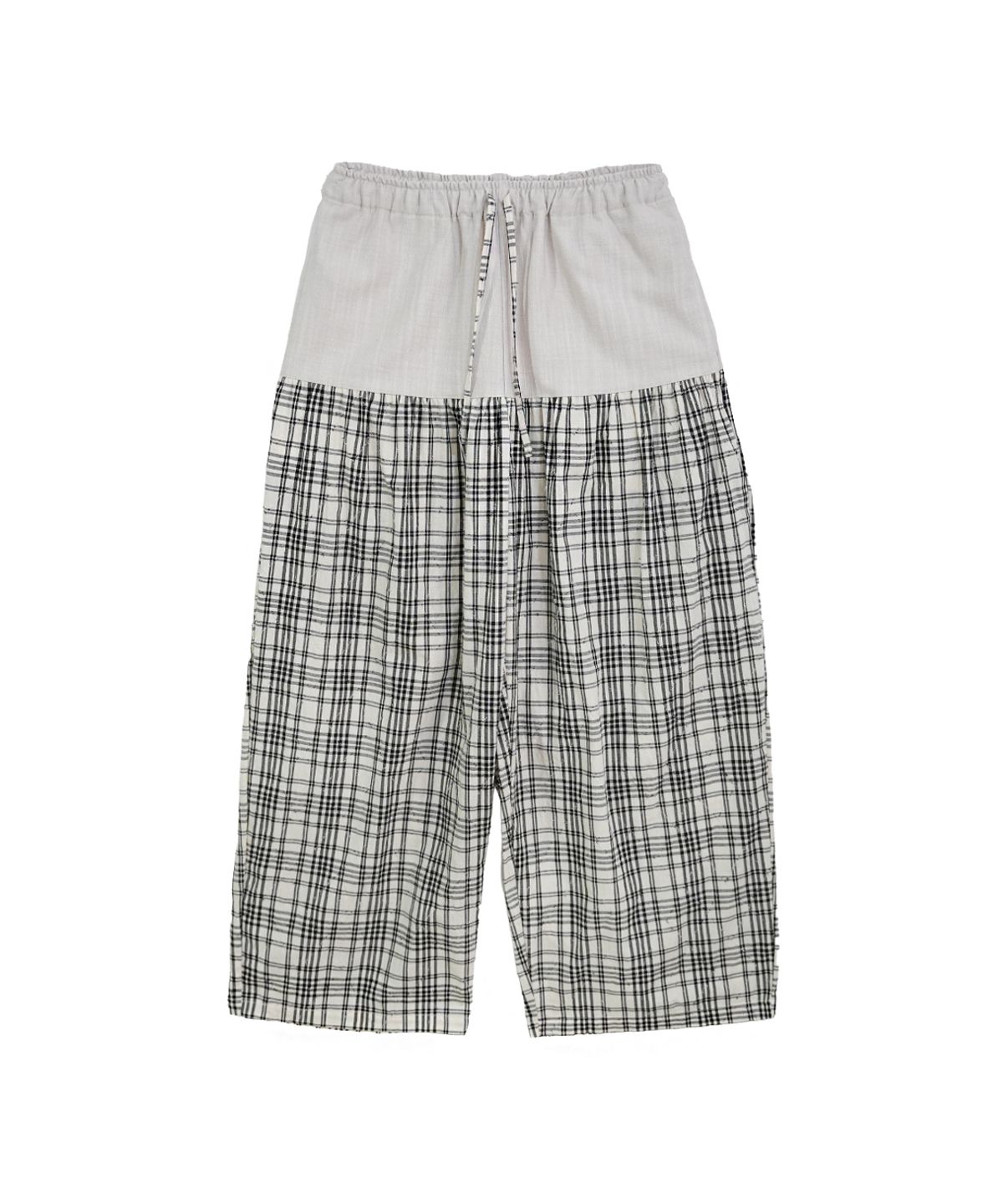 솜속(SOMSOC) BAY DENIM CHECK LOUNGE PANTS_BEIGE