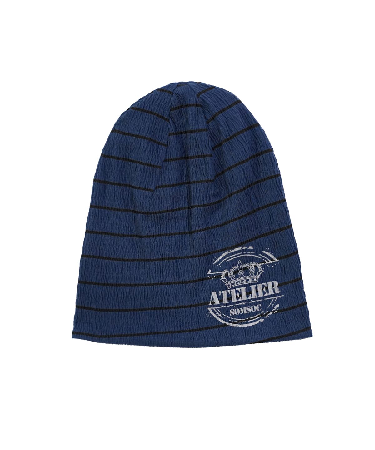 솜속(SOMSOC) JANE STRIPE REVERSIBLE BEANIE_NAVY