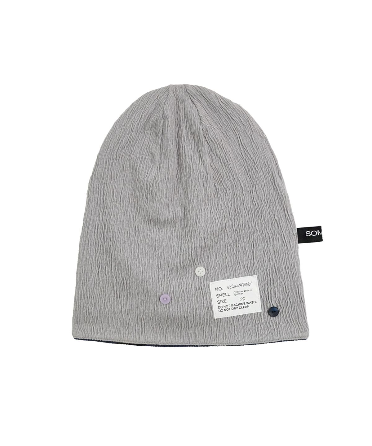 솜속(SOMSOC) JANE STRIPE REVERSIBLE BEANIE_NAVY