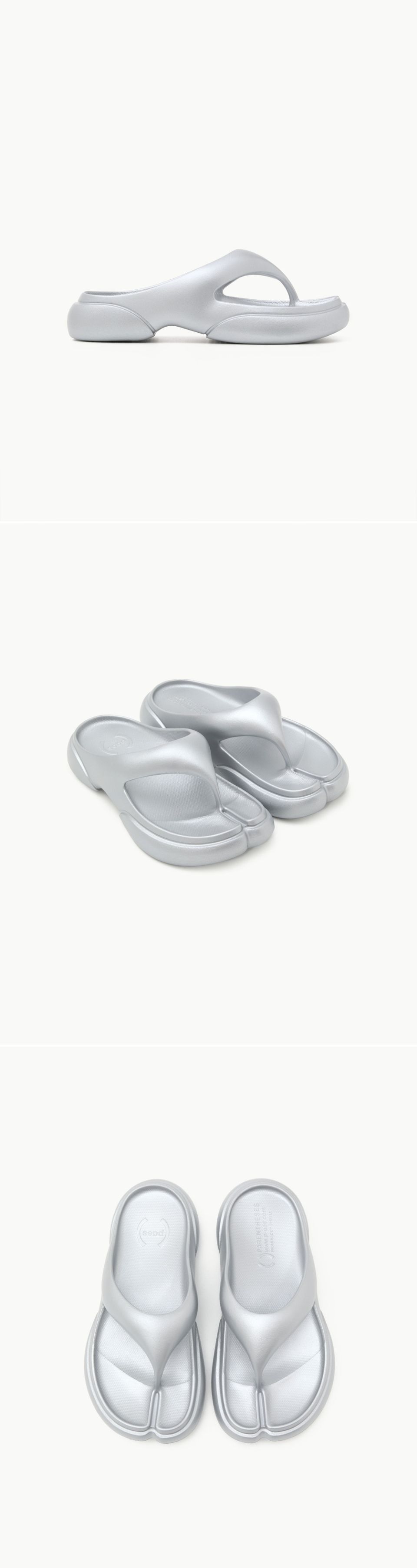 MUSINSA | PAES Flipflop 02 / Silver