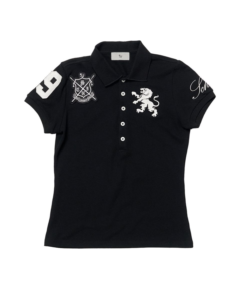 MUSINSA | SCHISM INDUCING TEAM SCHISM POLO SHIRT BLACK