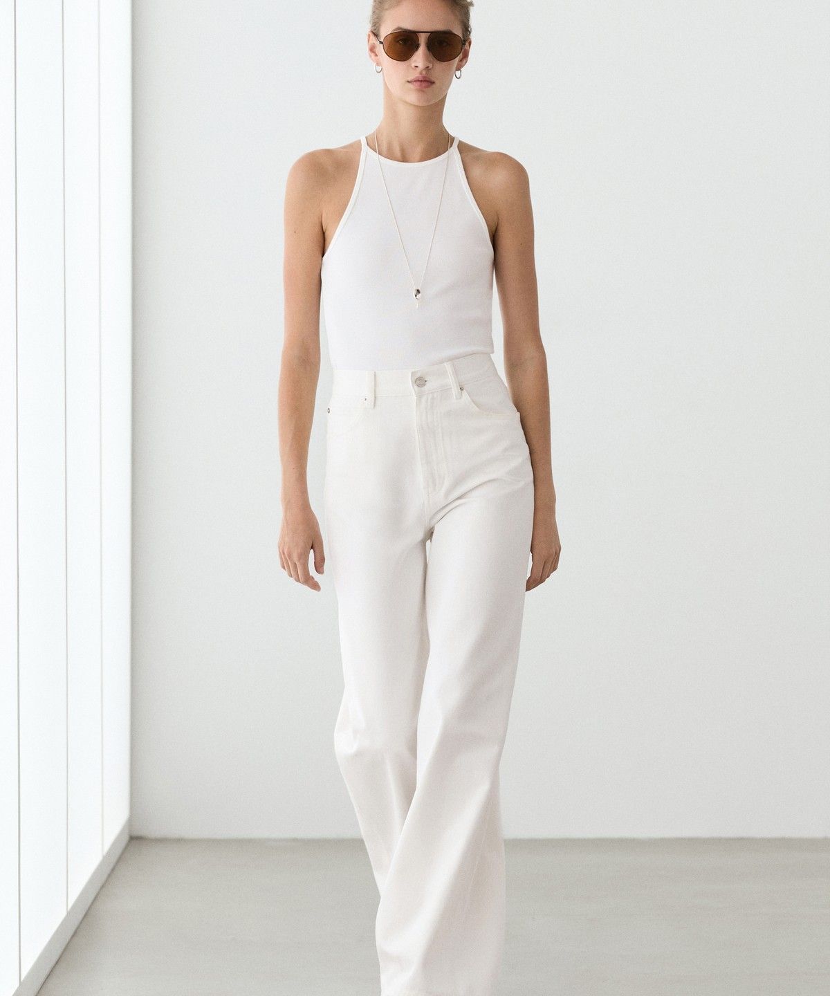 마시모두띠(MASSIMO DUTTI) 하이라이즈 와이드 레그 진
