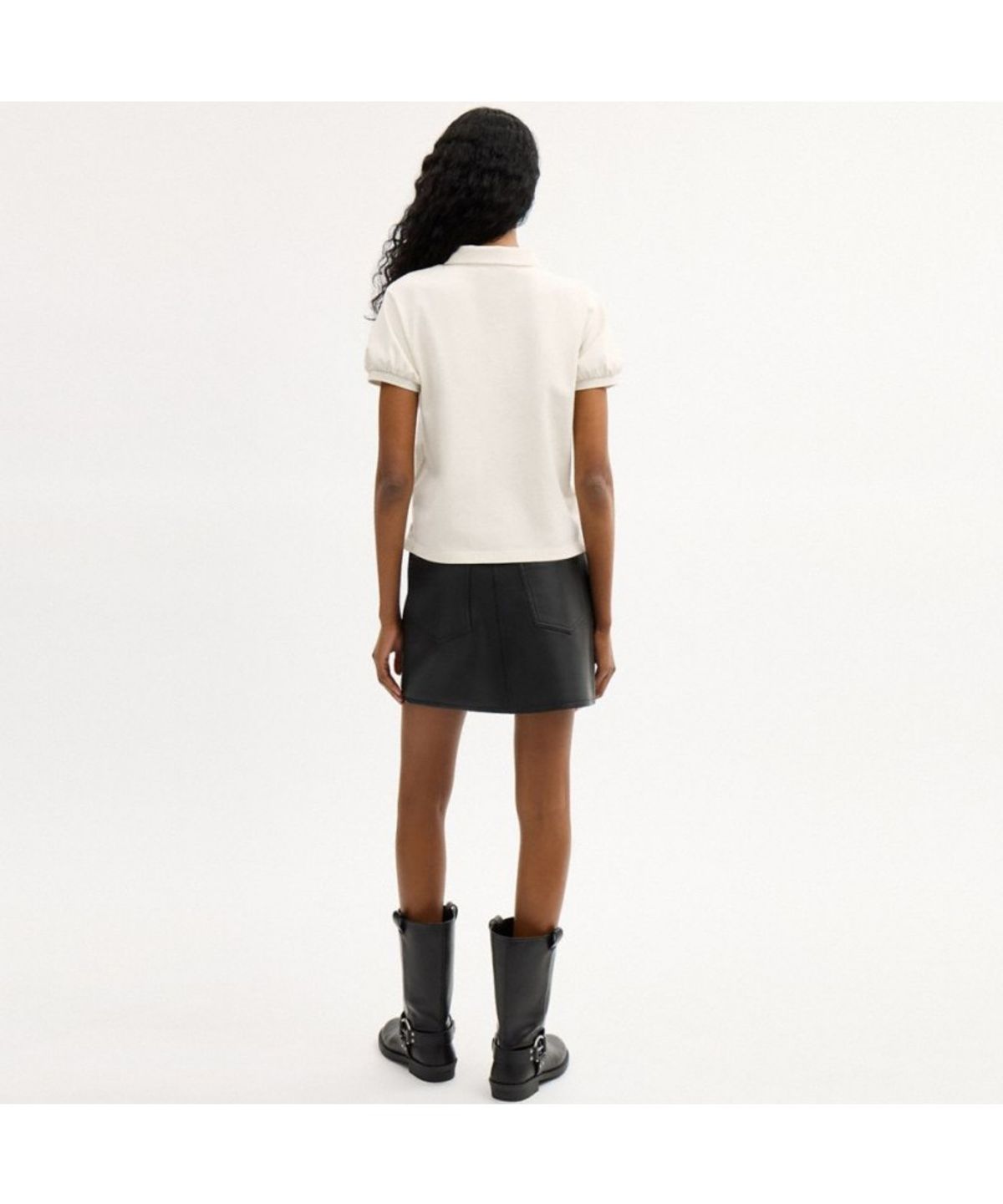 코치(COACH) 코치 스크립트 슈렁큰 폴로 인 코튼 CDW12 CRM