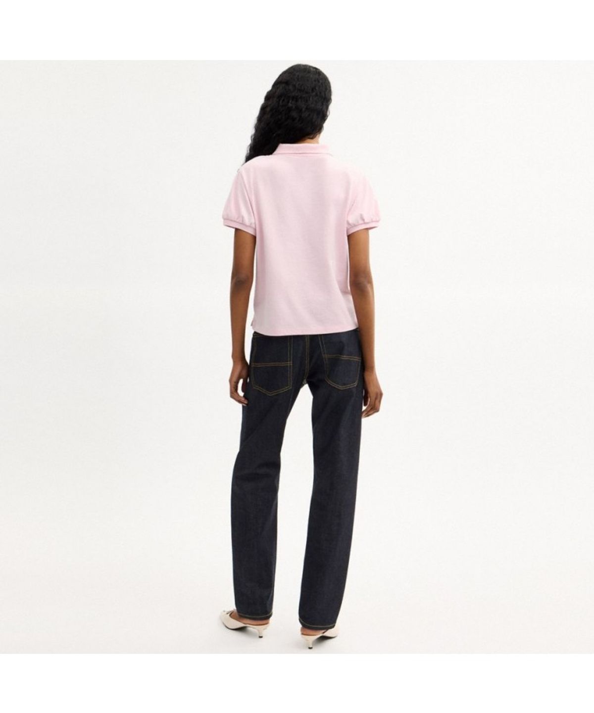 코치(COACH) 코치 스크립트 슈렁큰 폴로 인 코튼 CDW12 PIN