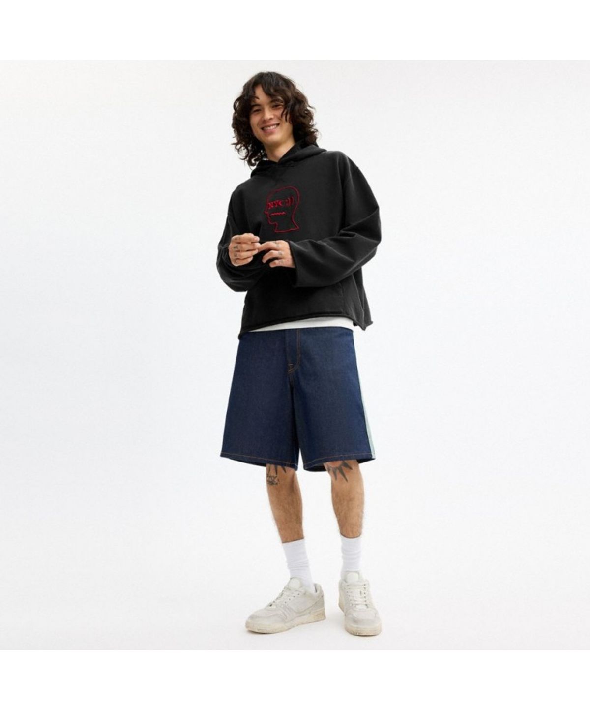 코치(COACH) 코치 x 브레인 데드 그래픽 후디 CFA61 BLK