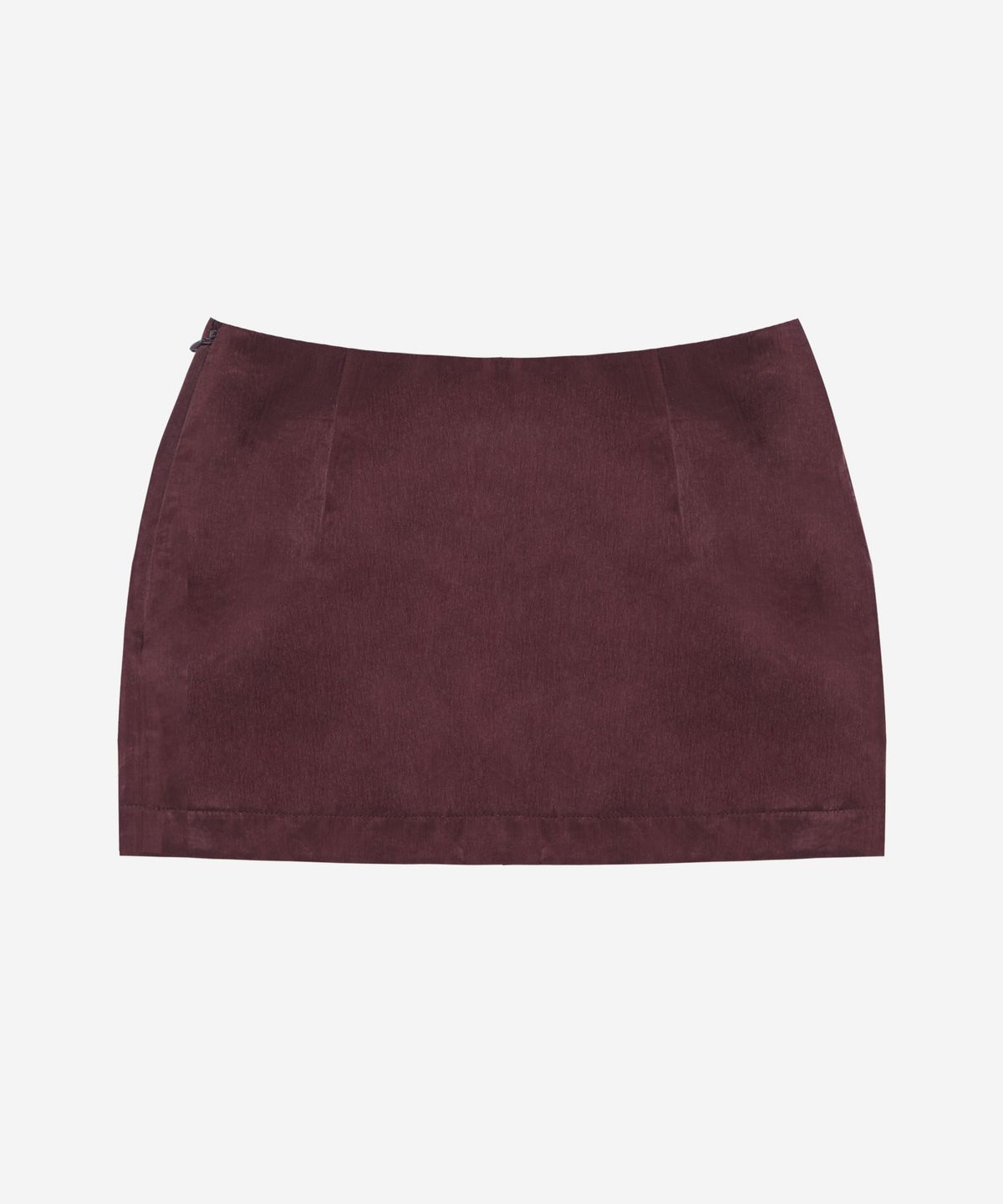 달링유어배드(DARLING, YOU'RE BAD) Rose Satin Mini Skirt #Wine