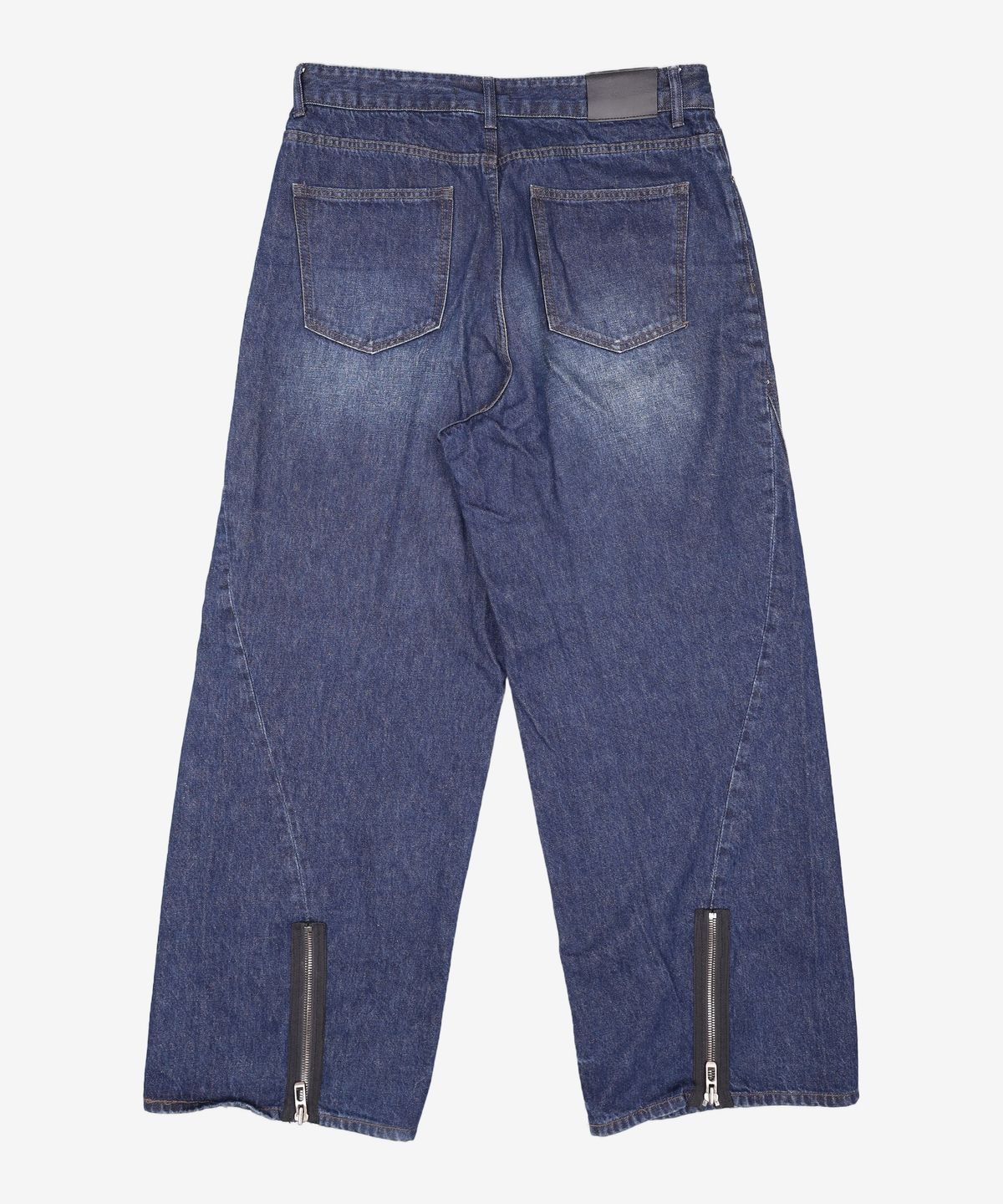 메종미네드(MAISON MINED) LAY BACK ZIPPER WIDE DENIM PANTS D/INDIGO 50