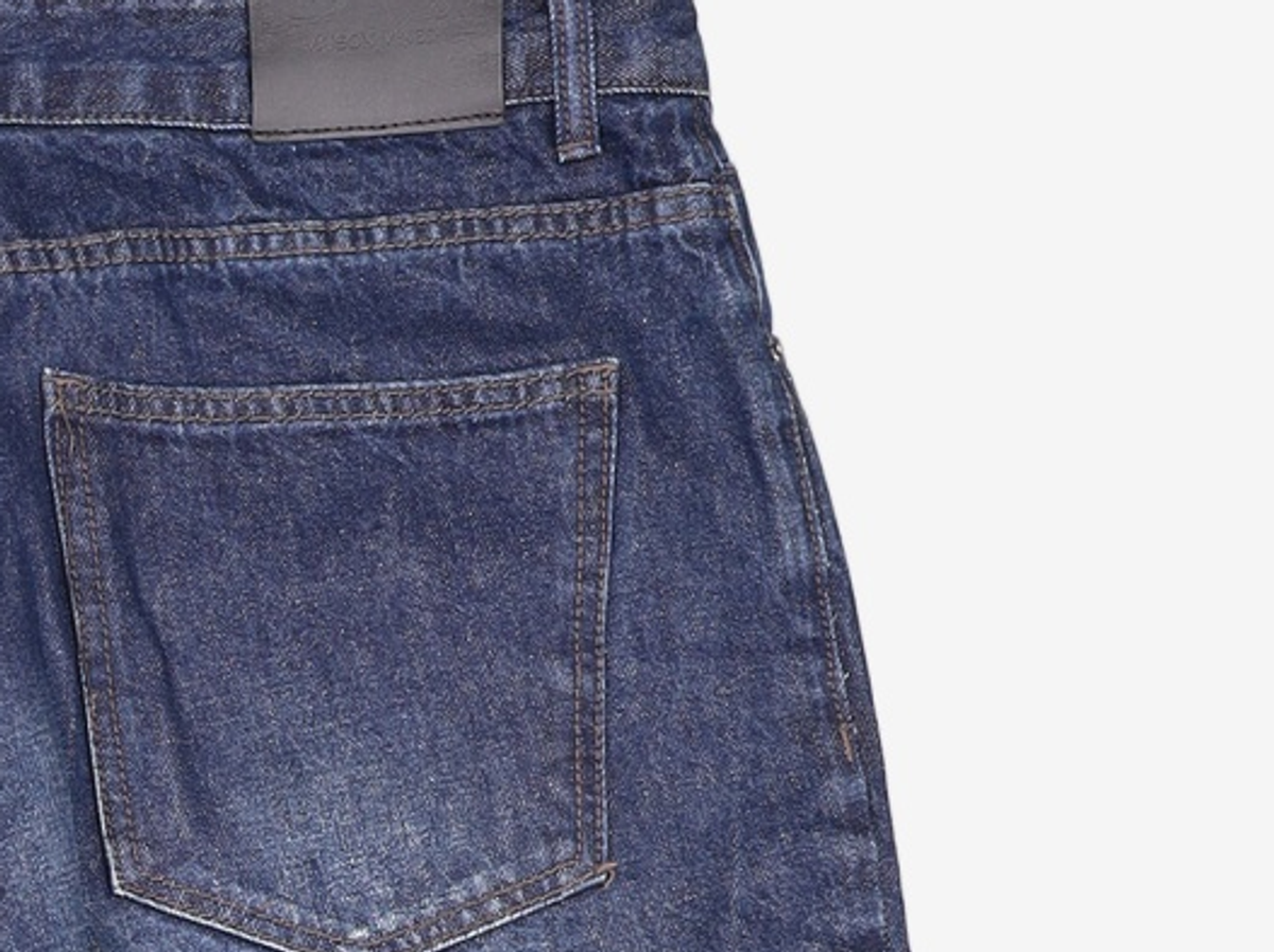 메종미네드(MAISON MINED) LAY BACK ZIPPER WIDE DENIM PANTS D/INDIGO 50