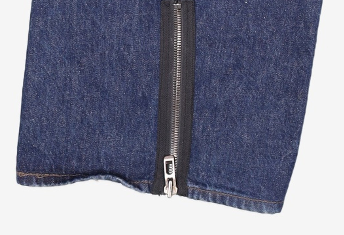 메종미네드(MAISON MINED) LAY BACK ZIPPER WIDE DENIM PANTS D/INDIGO 50