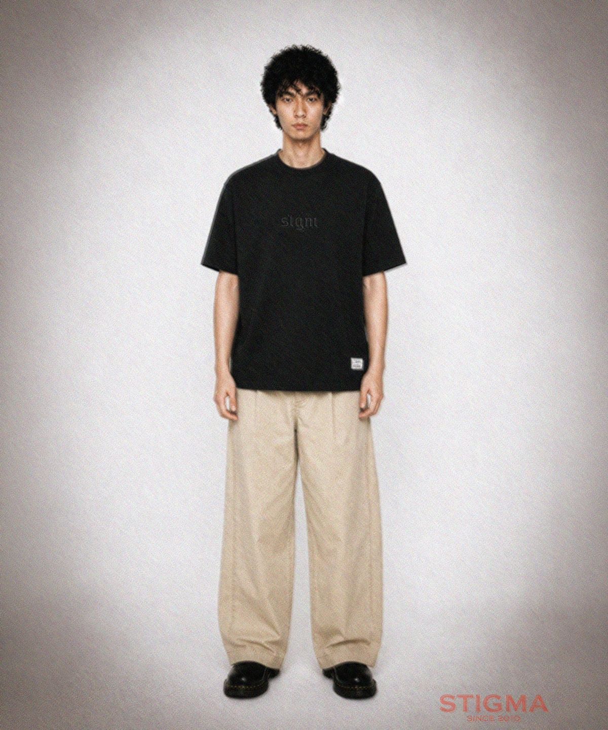 스티그마(STIGMA) ML WASHED T-SHIRTS BLACK
