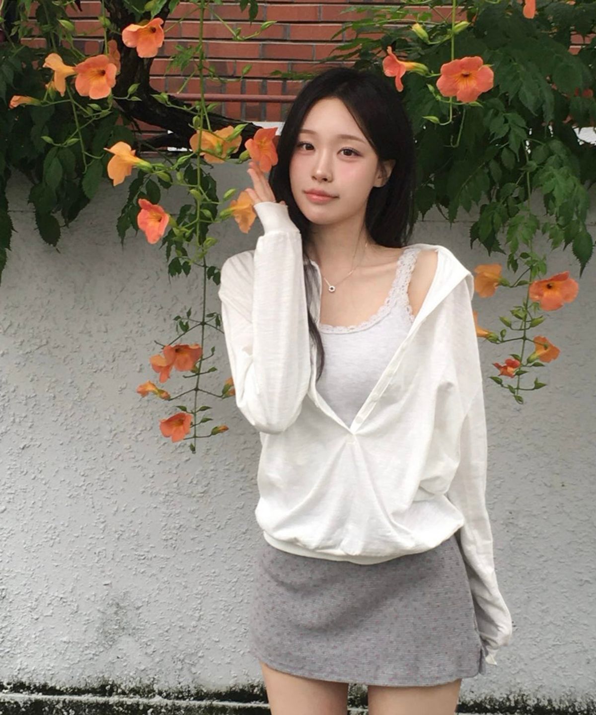 스트라이프마가린(STMG) 썸머 슬리브 오픈버튼 루즈 카라 티셔츠 아이보리