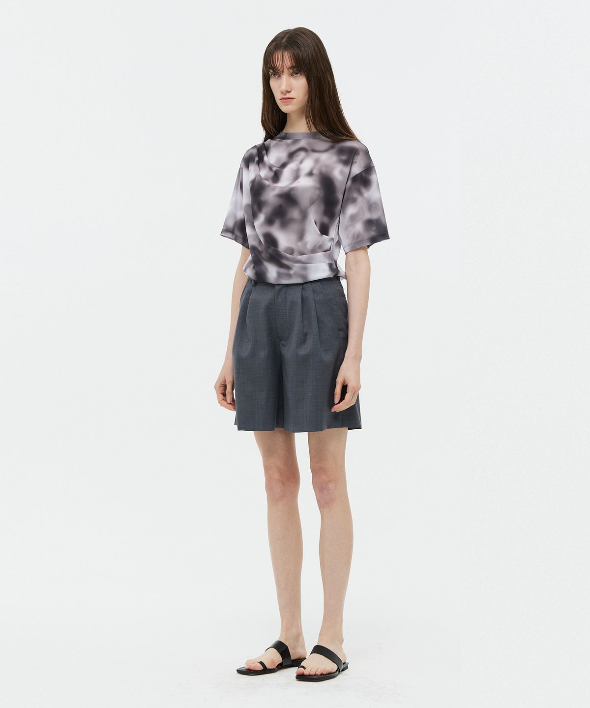 베데르미(VEDERMI) aurora mesh tuck t