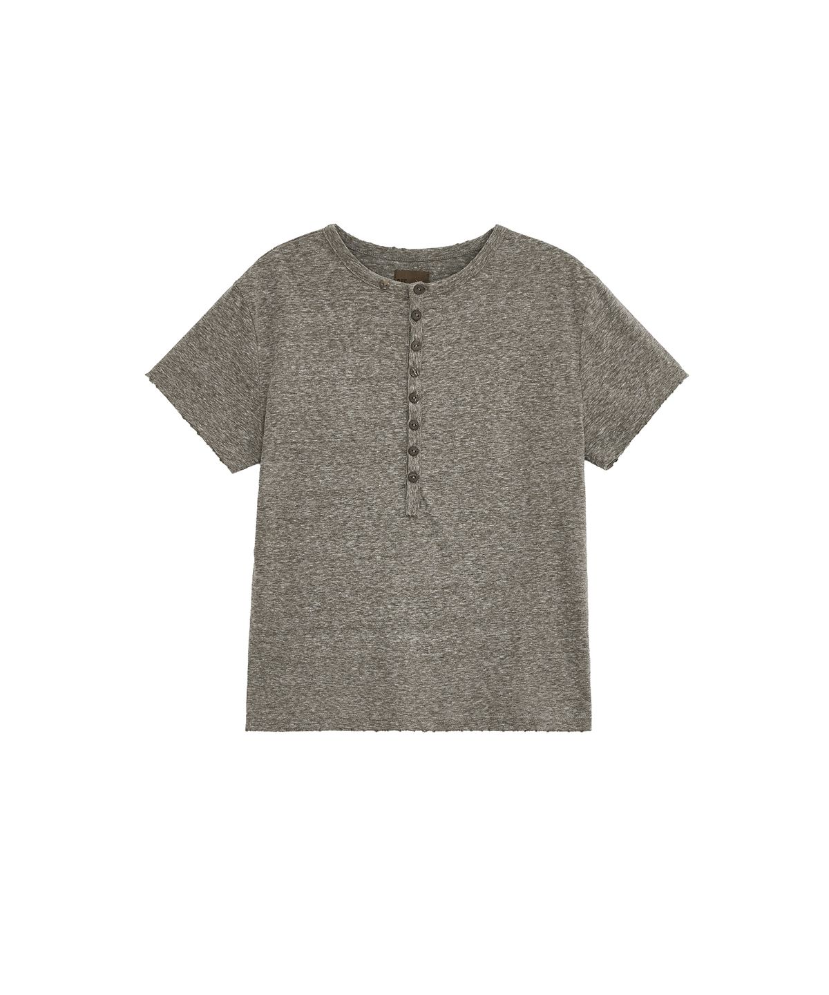 데프가먼츠(DEFGARMENTS) BUTTON-UP ROUGH T-SHIRTS [2COLOR]