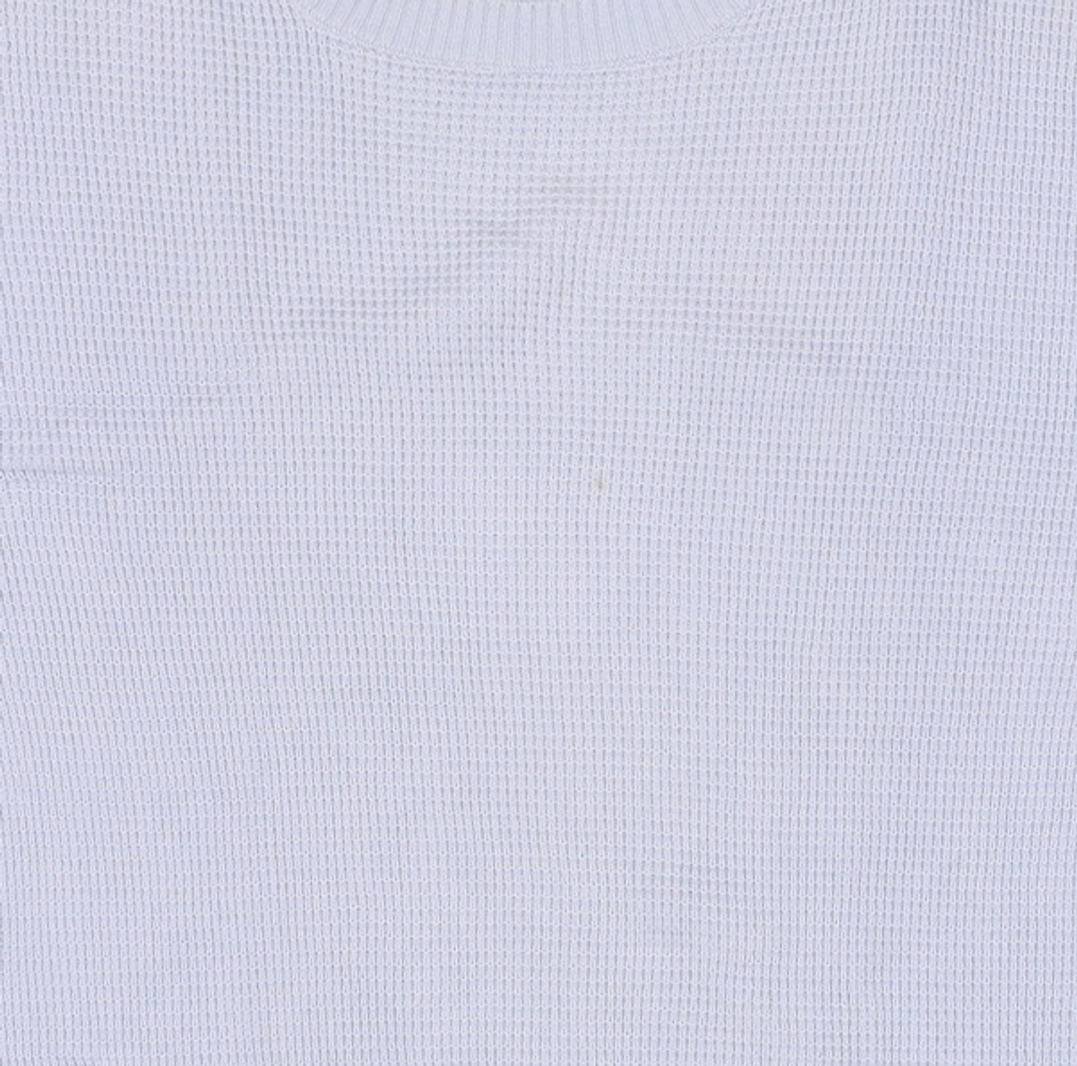 미나브(MINAV) 코튼모달 미니멀 와플 하프니트 [스카이블루] L