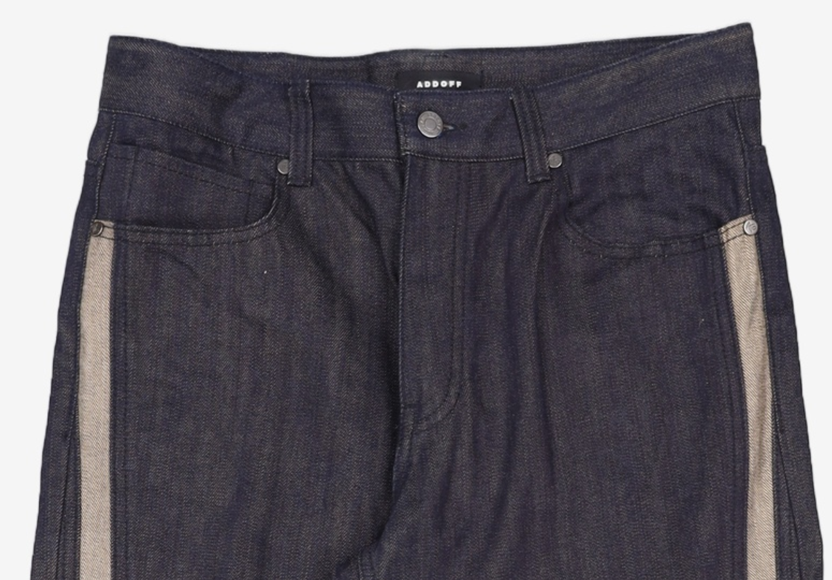 애드오프(ADDOFF) WAVE CURL LINE WIDE DENIM PANTS INDIGO 50