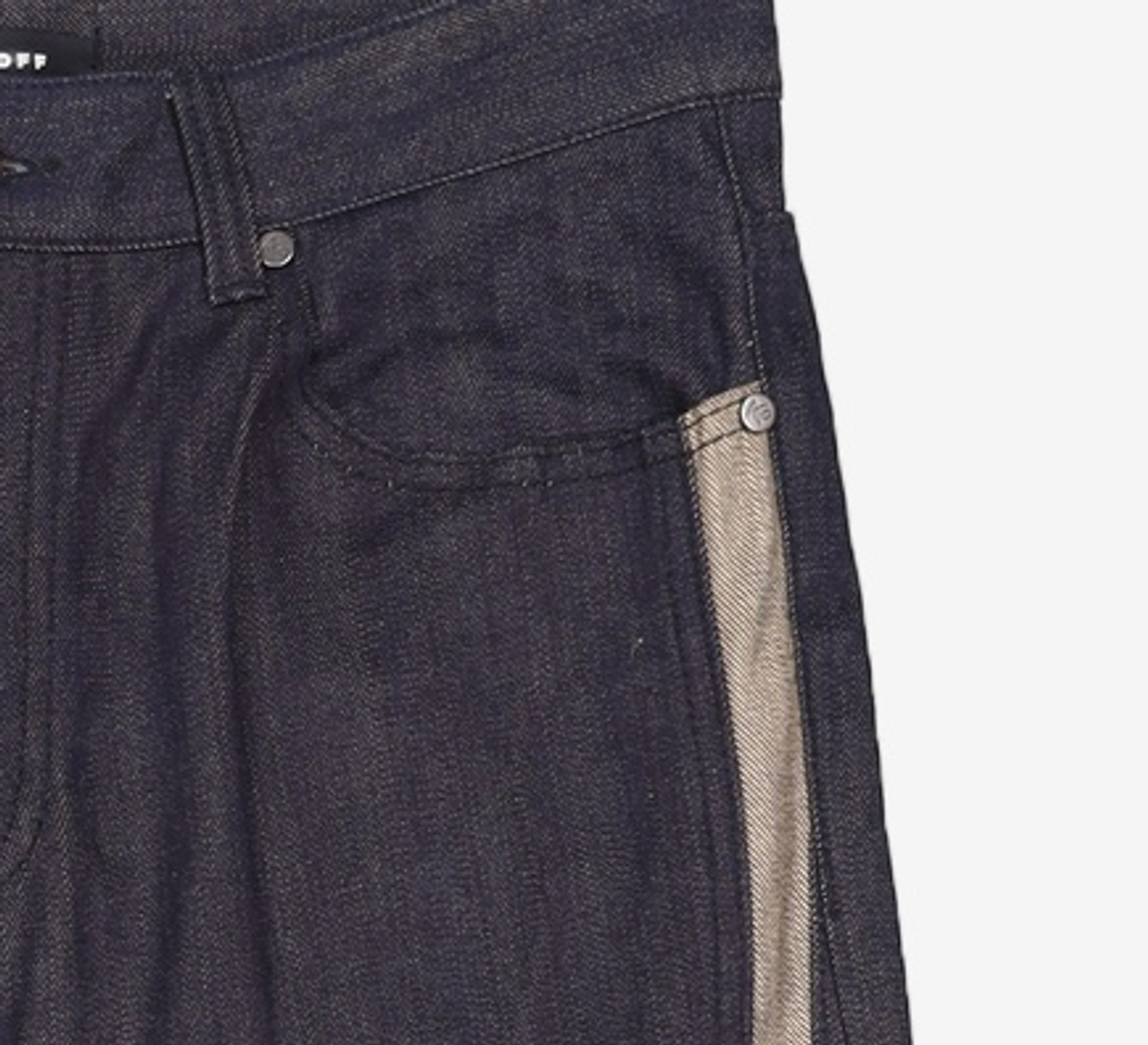 애드오프(ADDOFF) WAVE CURL LINE WIDE DENIM PANTS INDIGO 50