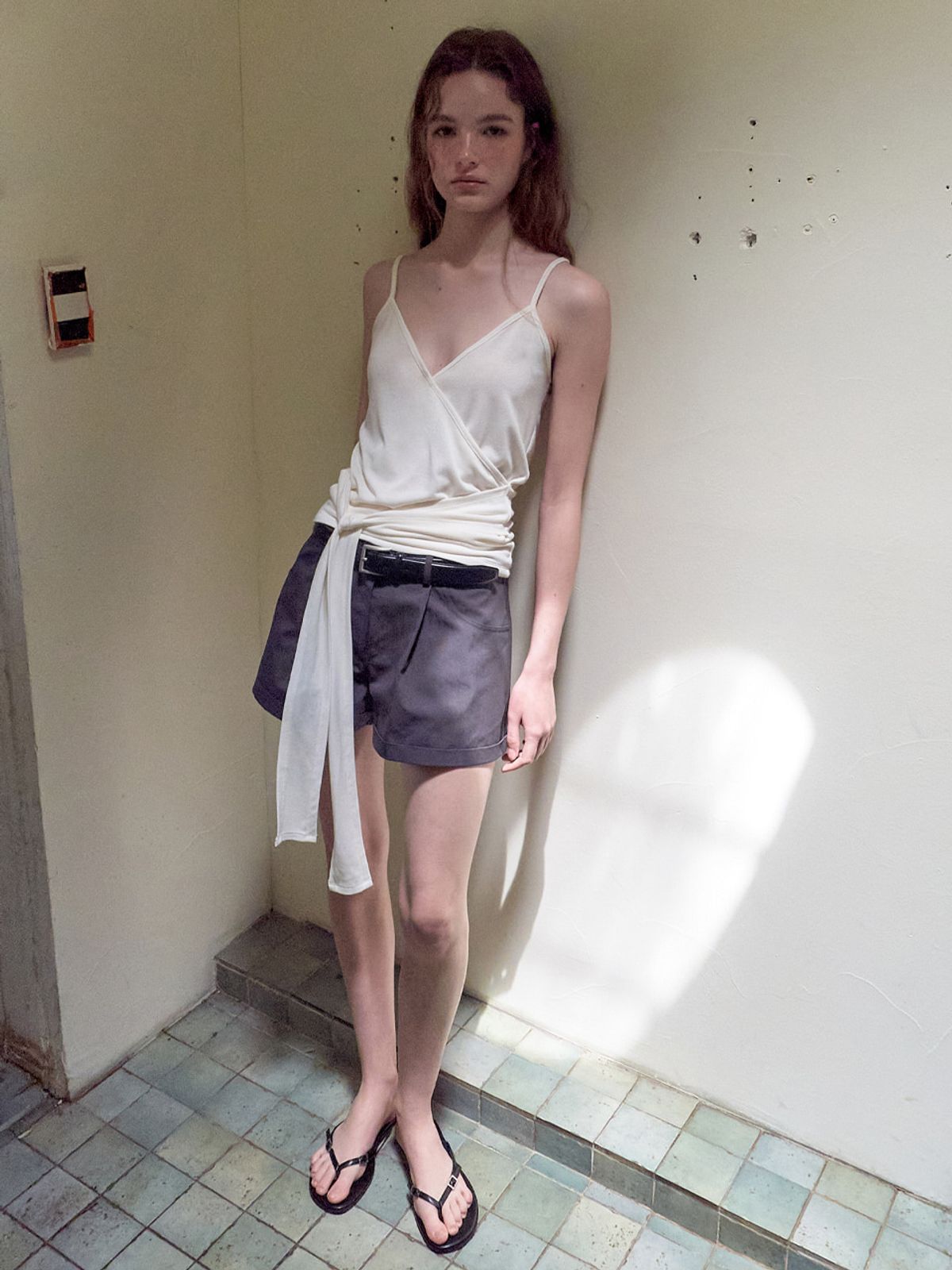 에트몽(ETMON) Turn Up Short Pants, Charcoal