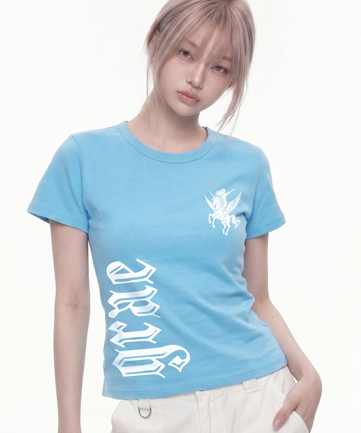 그레이버(GRAVER) [WOMAN]HORSE CORE 뉴크롭반팔티_2color