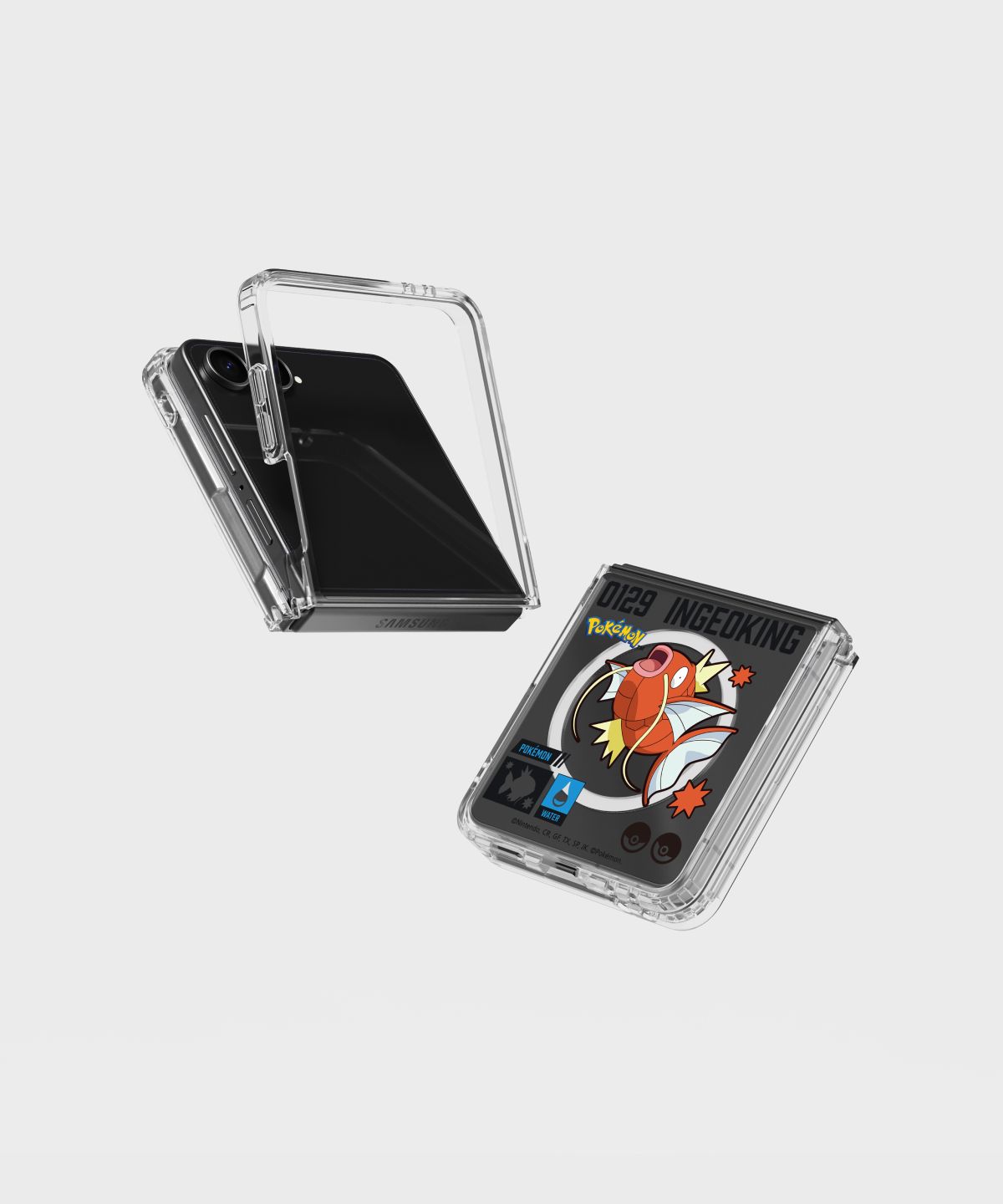 에스엘비에스(SLBS) 포켓몬 잉어킹 인덱스 클리어 마그넷 케이스 for Galaxy Z Flip7