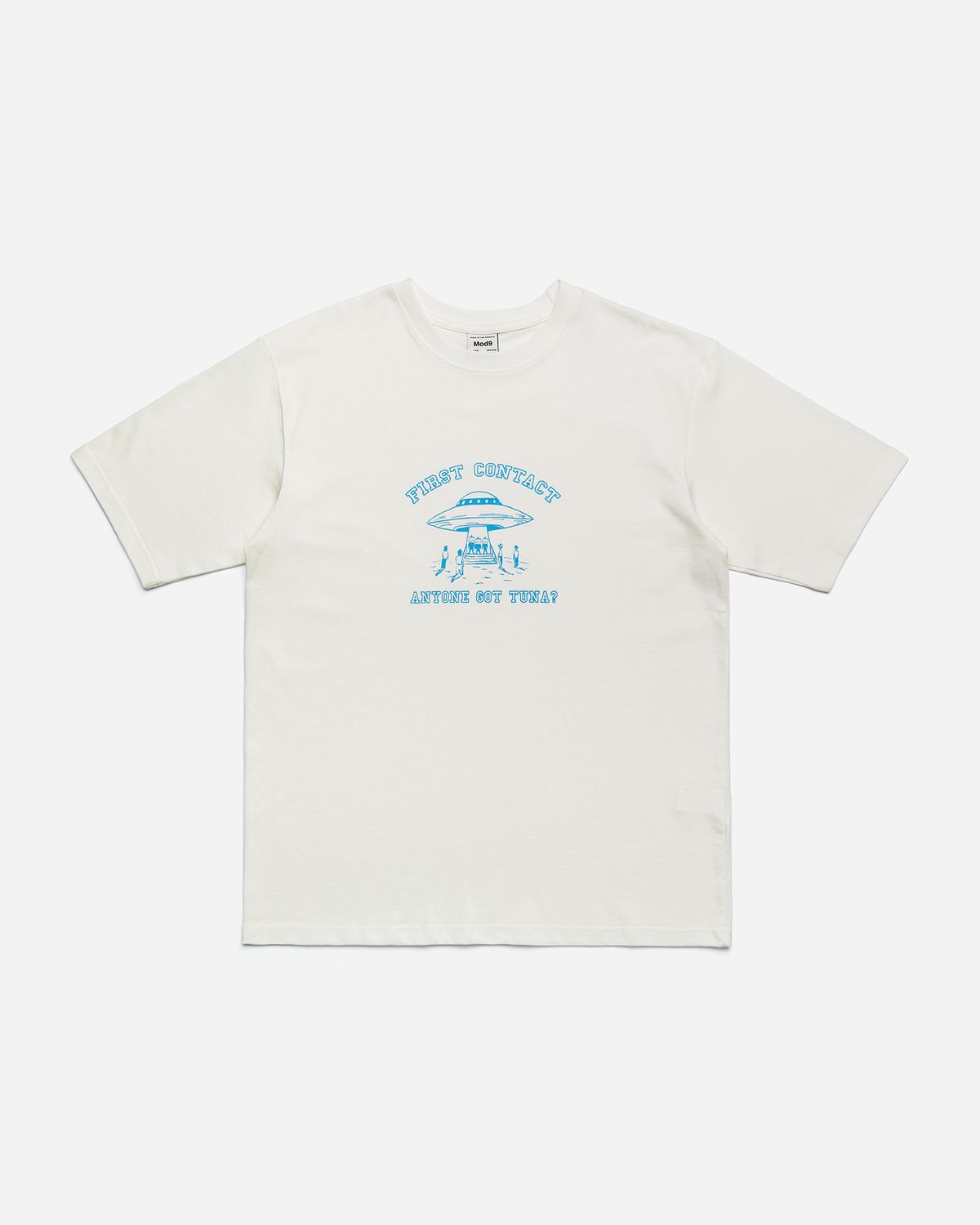 모드나인(MODNINE) First Contact - Oversized T-Shirt White