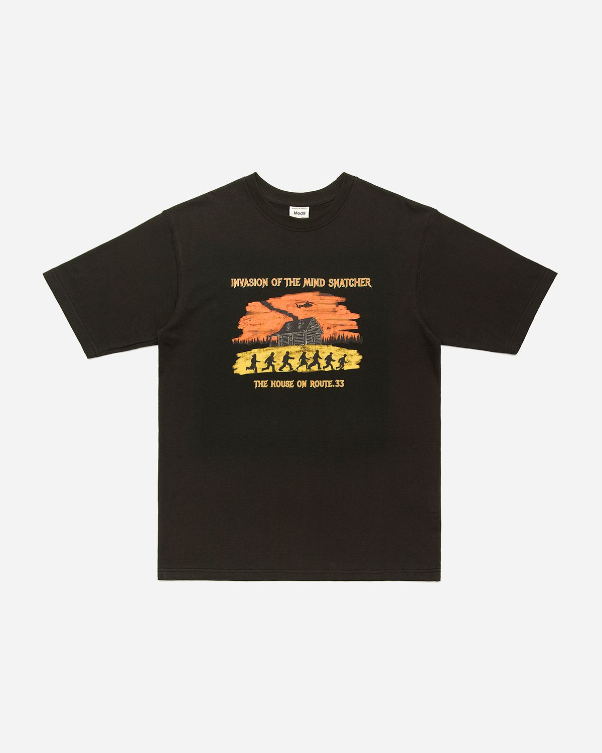 모드나인(MODNINE) Mind Snatcher - Oversized T-Shirt Black