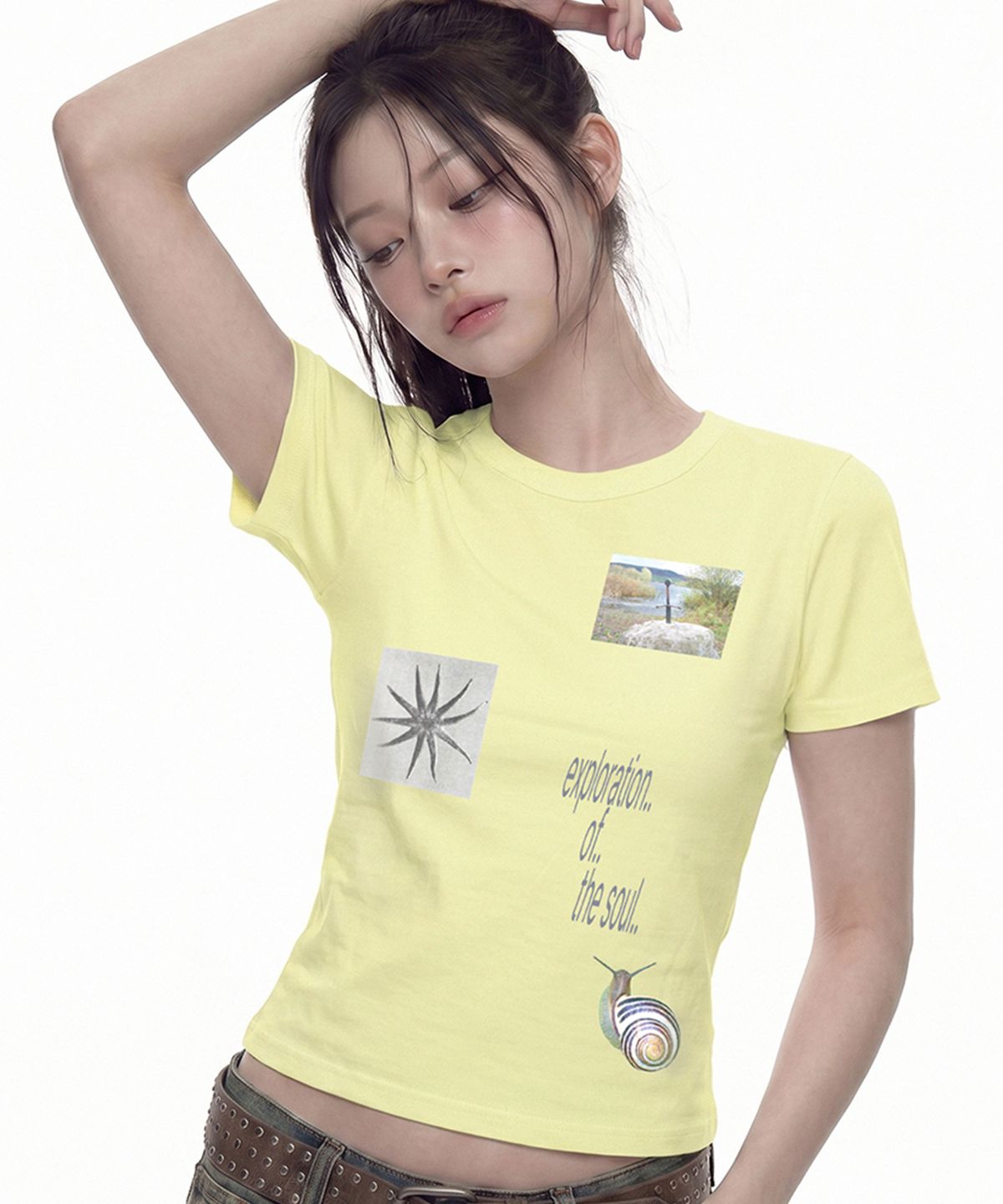 그레이버(GRAVER) [WOMAN]EX OF SOUL_슬림반팔티_4color