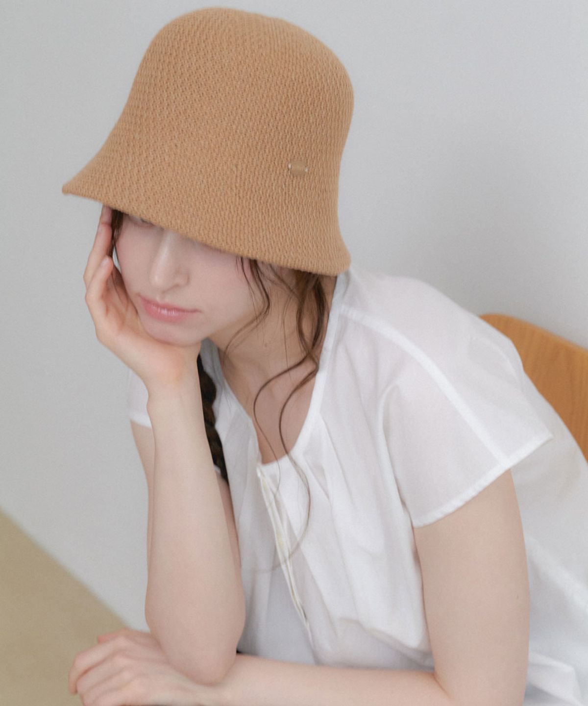 할렌(HALDEN) soft knit bucket hat (C078_beige)