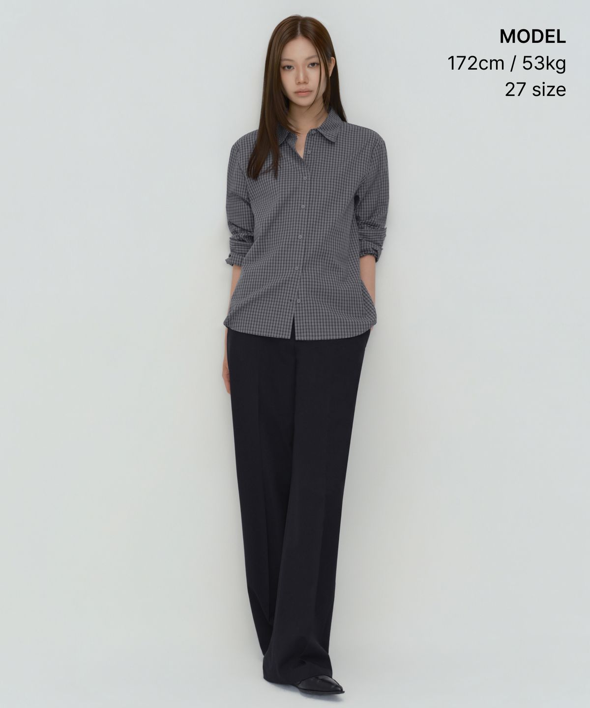 무신사 스탠다드 우먼(MUSINSA STANDARD WOMAN) 우먼즈 와이드 히든 밴딩 슬랙스 [다크 네이비]
