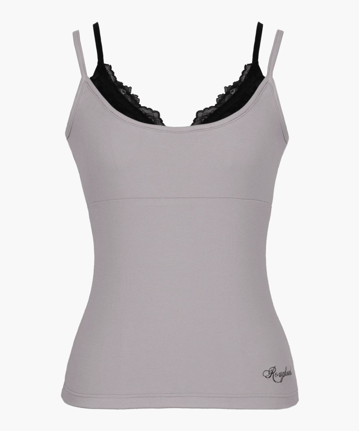 러프넥(ROUGHNECK) Lace Layered Sleeveless Ash Lavender