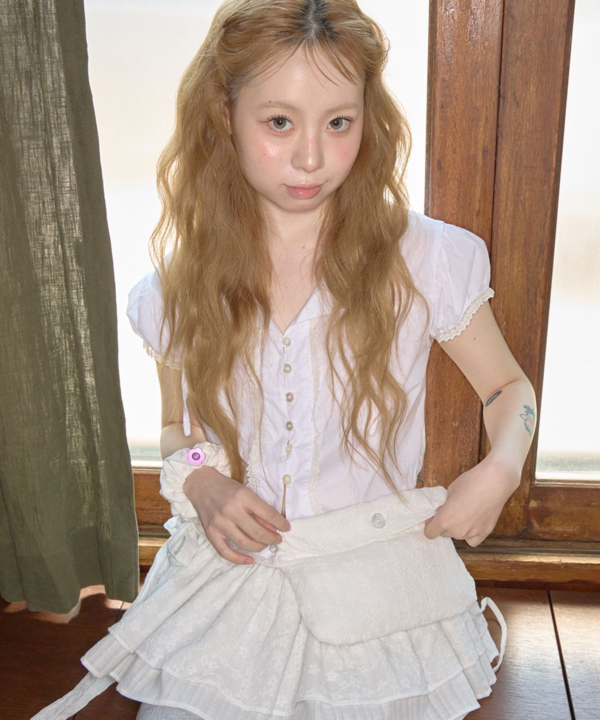 키이비(KIIBI) pure star belt bag white