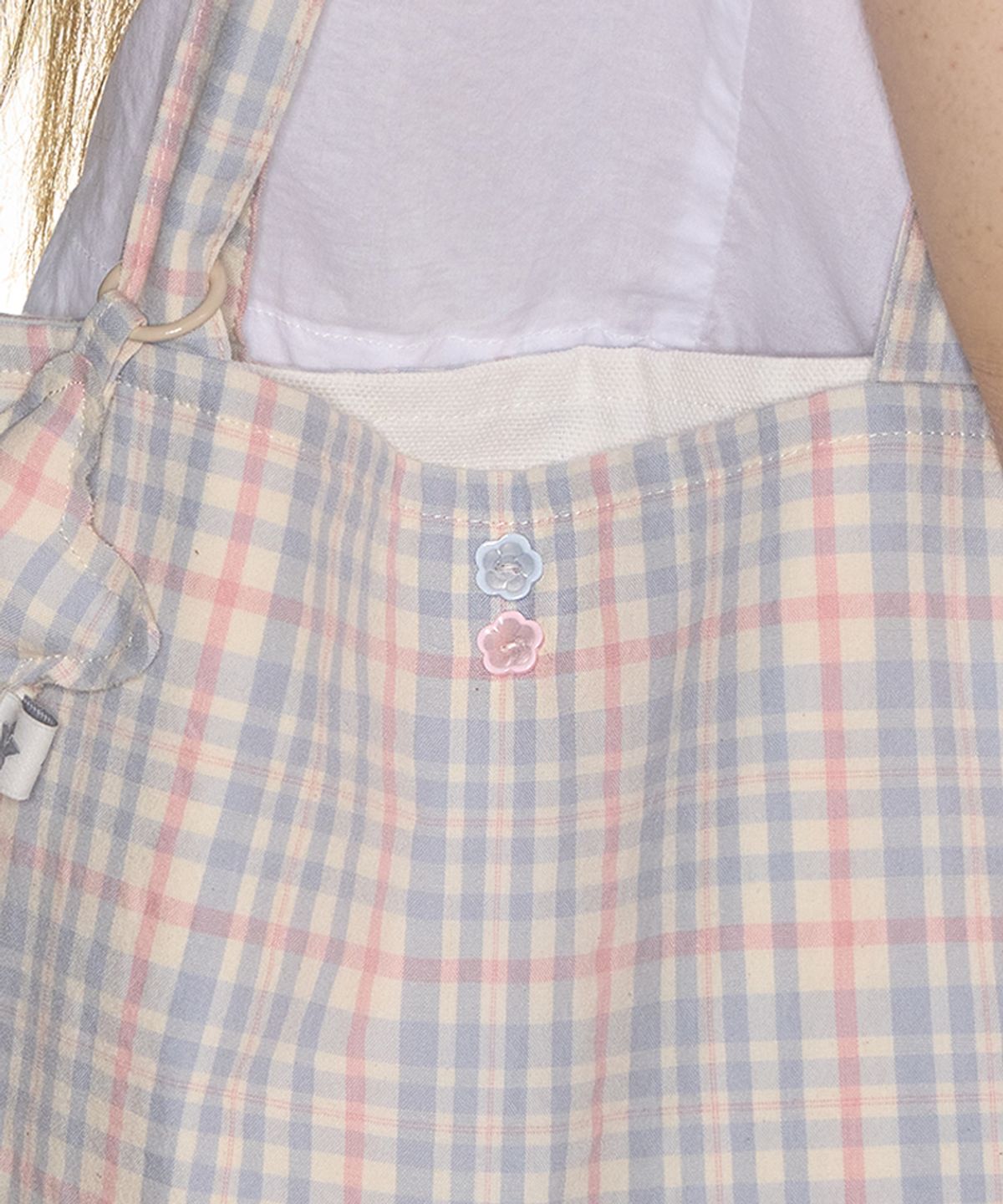 키이비(KIIBI) summer check shoulder bag blue