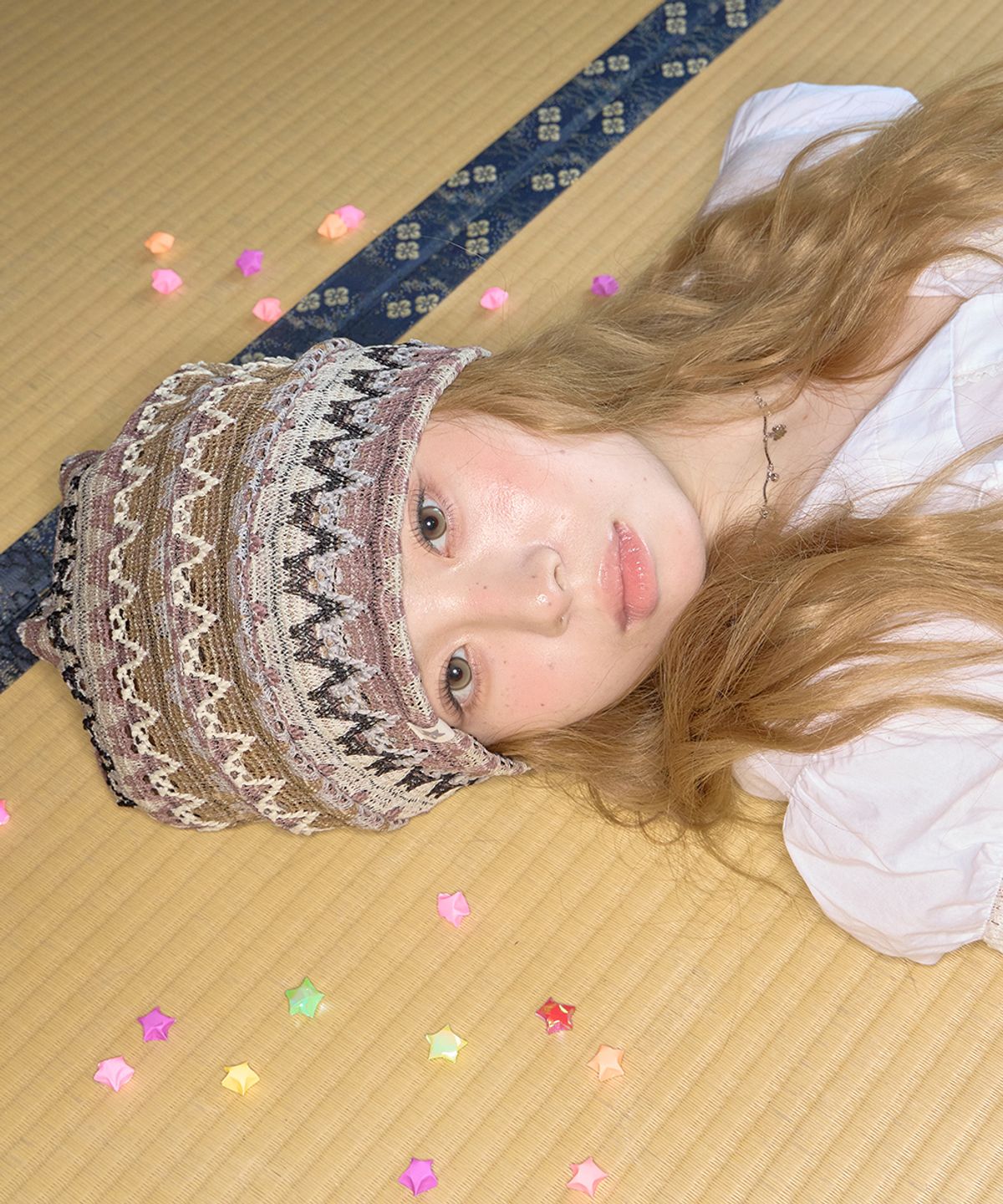 키이비(KIIBI) wave pattern beanie beige