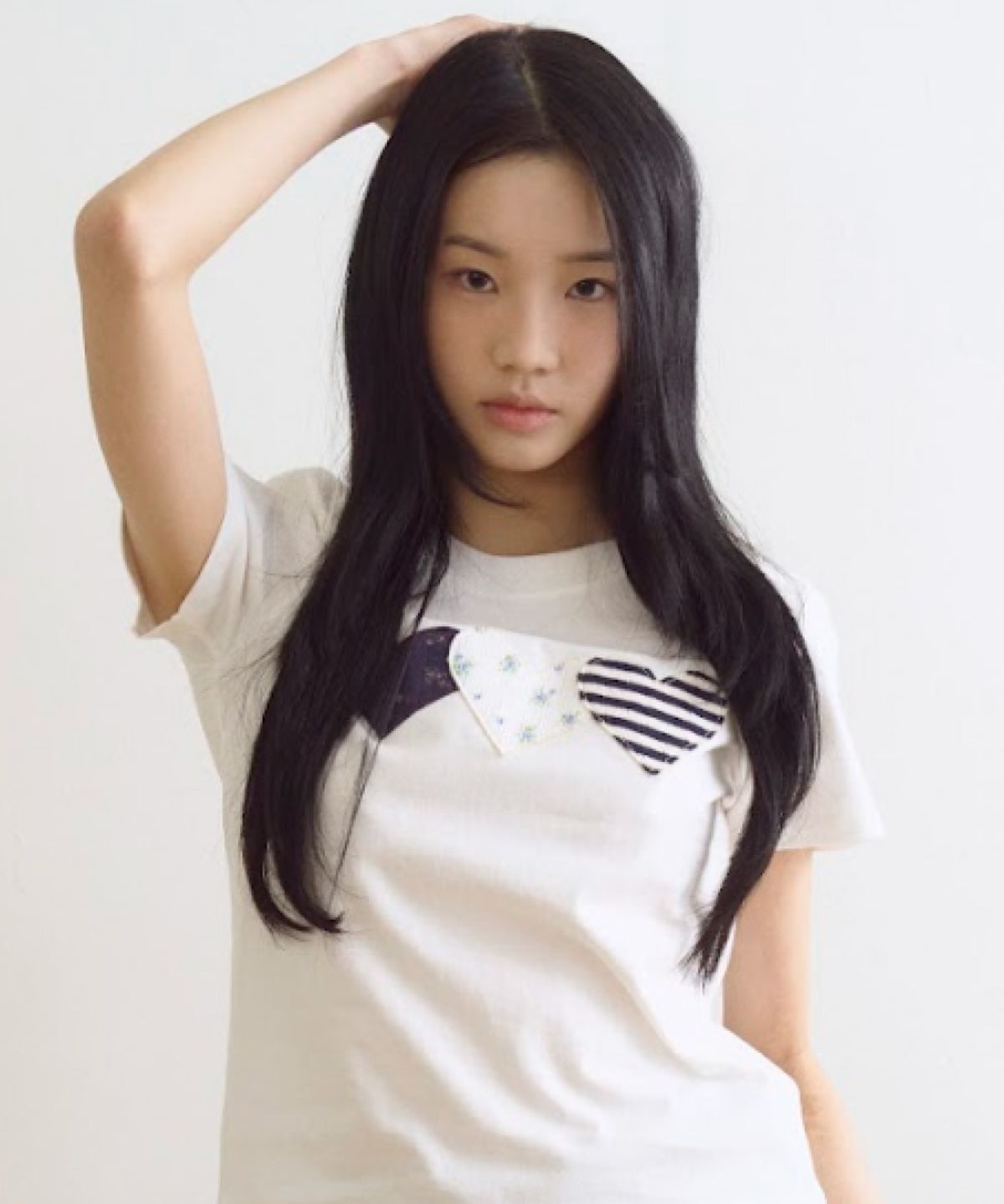 로긴 앤 로지(ROGIN N ROSIE) Heart Patch Cotton T-shirt White (New)