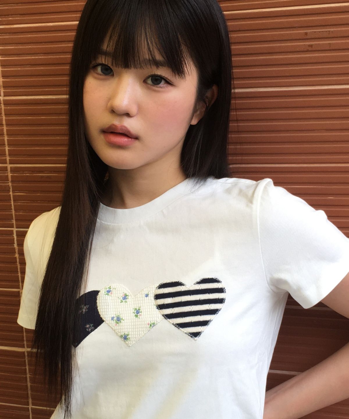 로긴 앤 로지(ROGIN N ROSIE) Heart Patch Cotton T-shirt White (New)