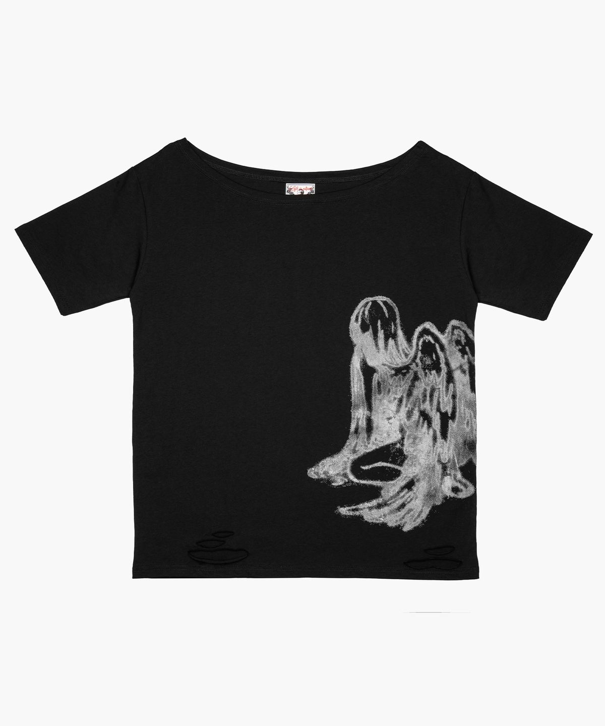 러프넥(ROUGHNECK) Fallen Angel T-Shirt Black