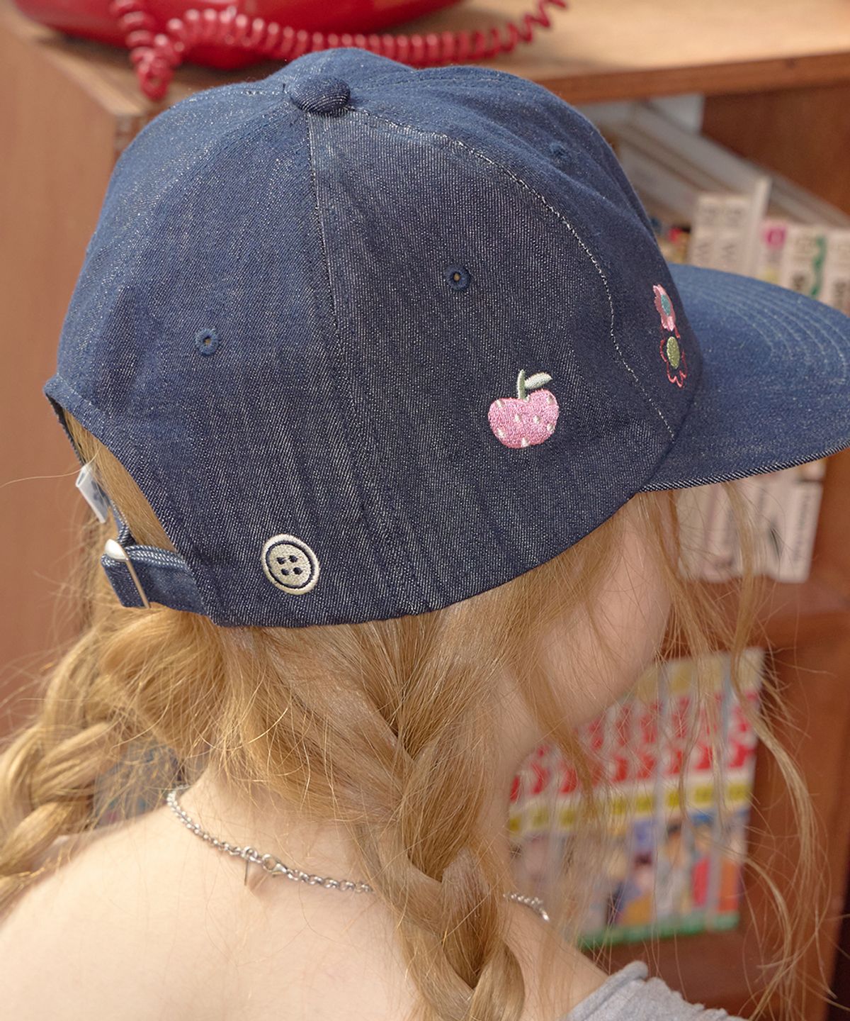 키이비(KIIBI) kitsch washed denim cap navy