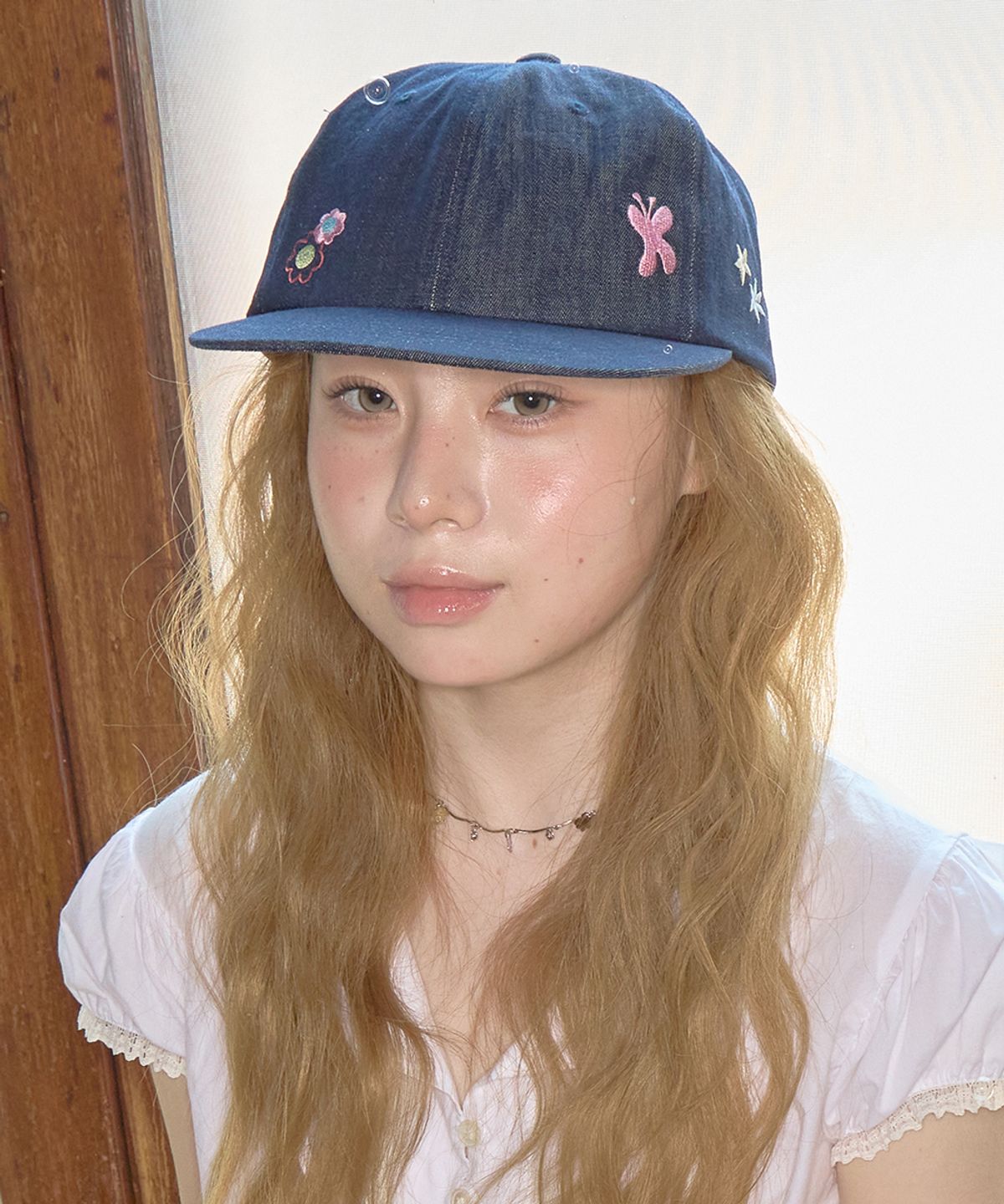 키이비(KIIBI) kitsch washed denim cap navy