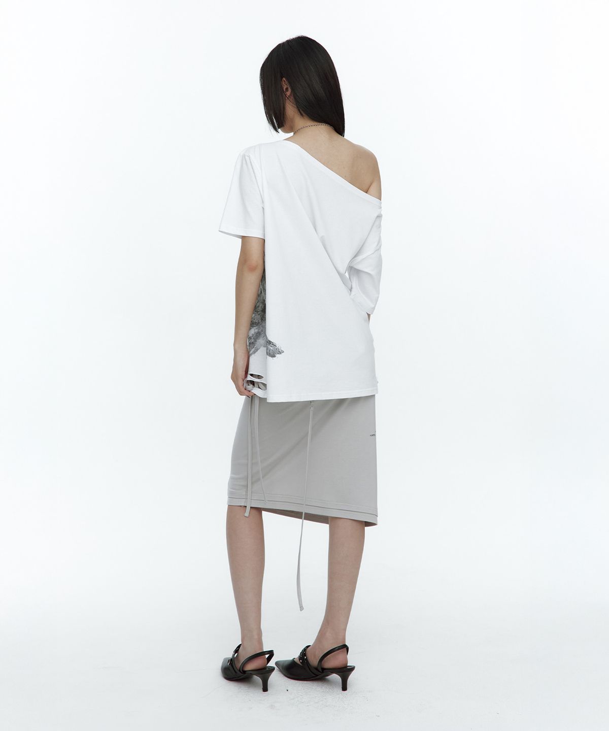 러프넥(ROUGHNECK) Fallen Angel T-Shirt White
