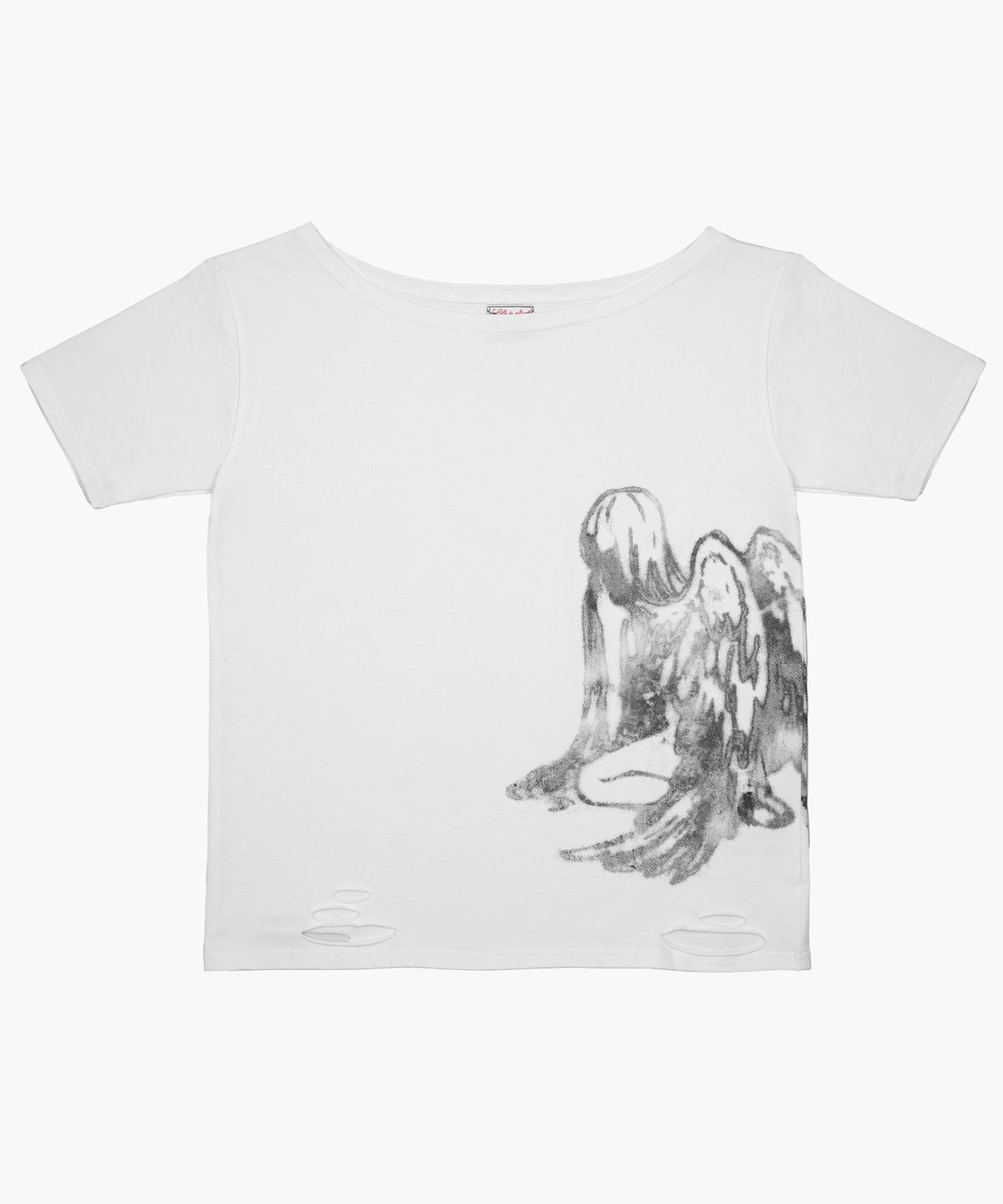 러프넥(ROUGHNECK) Fallen Angel T-Shirt White