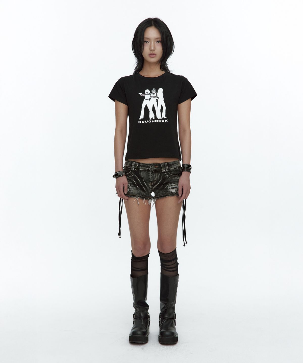 러프넥(ROUGHNECK) ME-3 T-Shirt Black