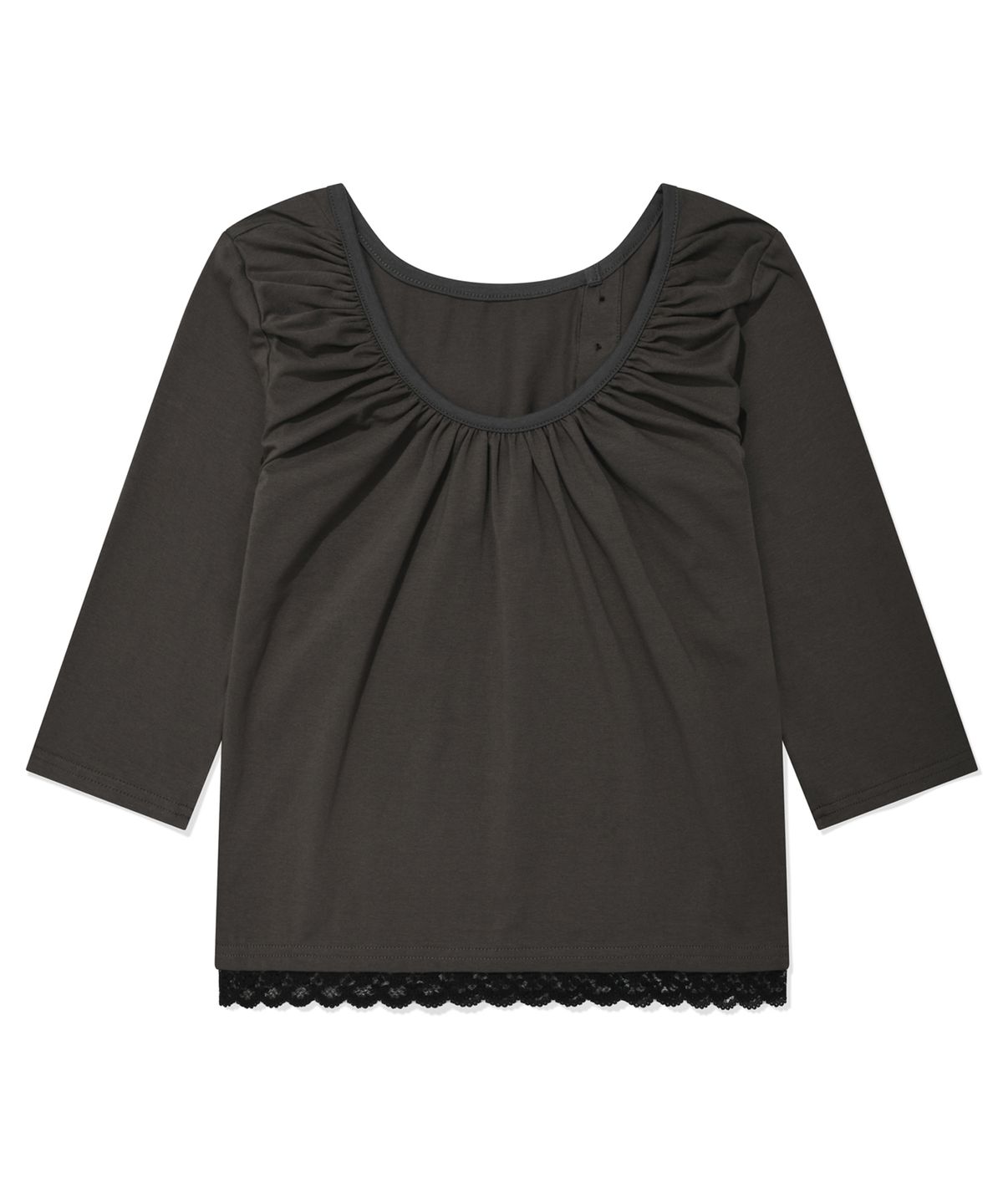 리트리버클럽(RETRIEVER CLUB) HENLEY NECK 7 CUT [CHARCOAL GRAY]